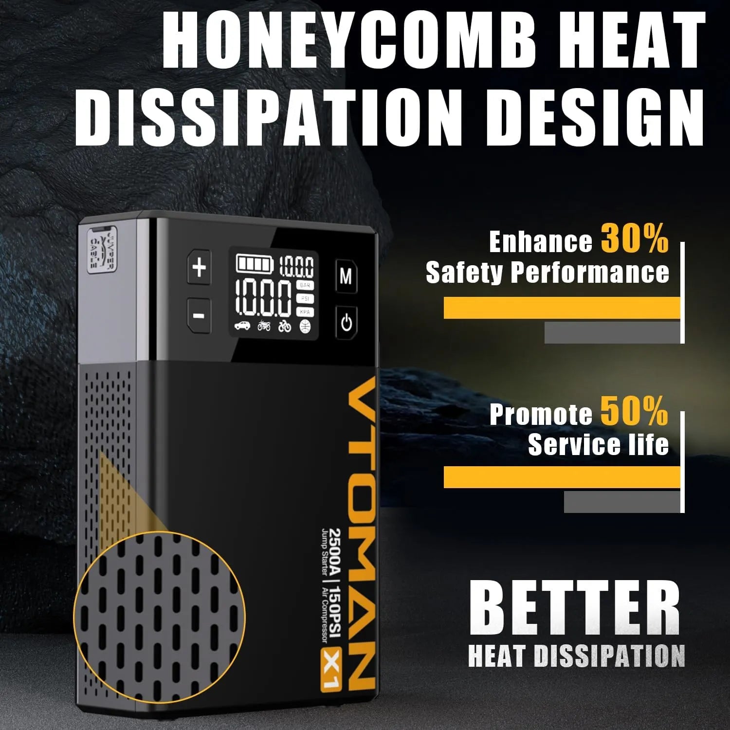 VTOMAN X1 Jump Starter with Air Compressor