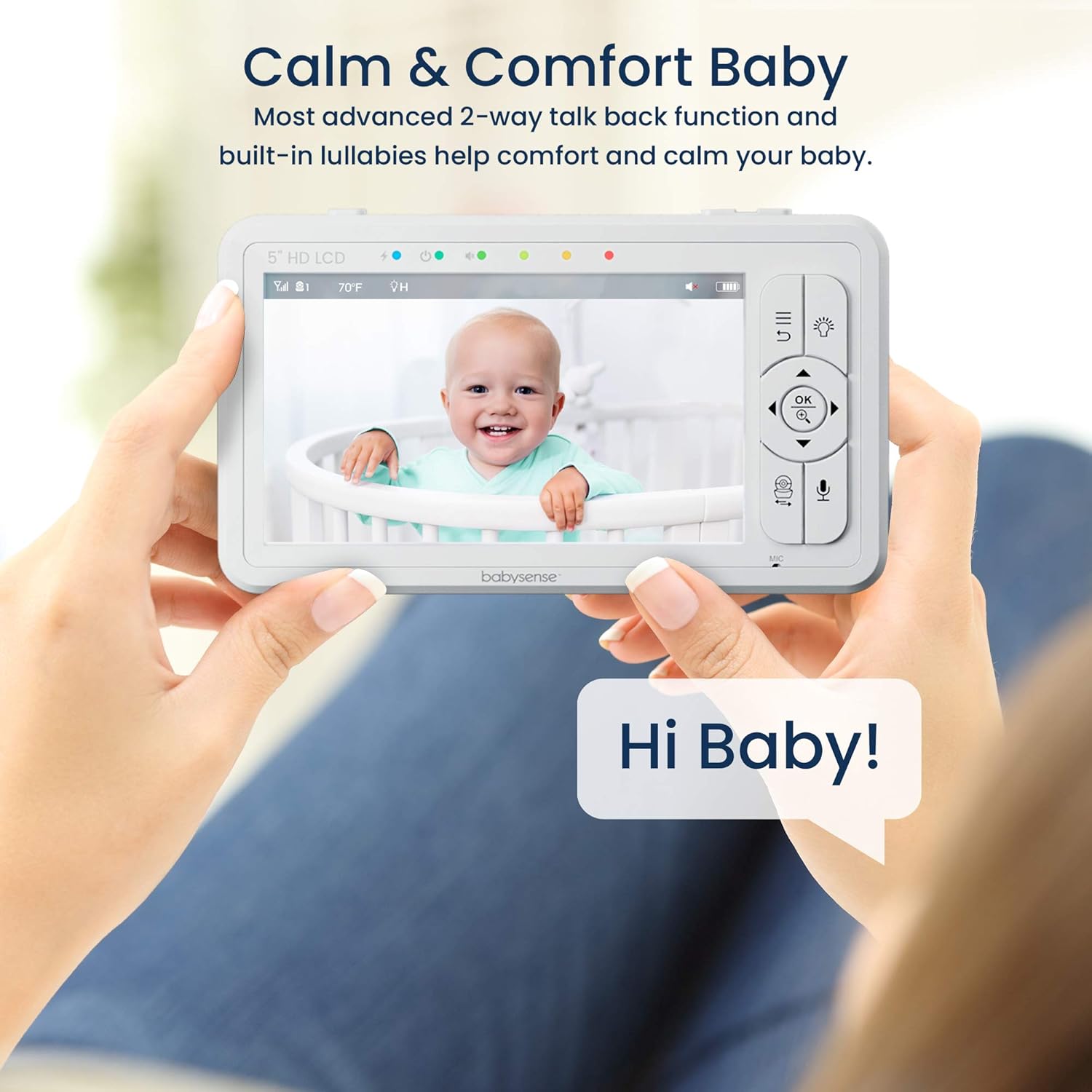 Babysense HD 5" Video Baby Monitor with Camera and Audio