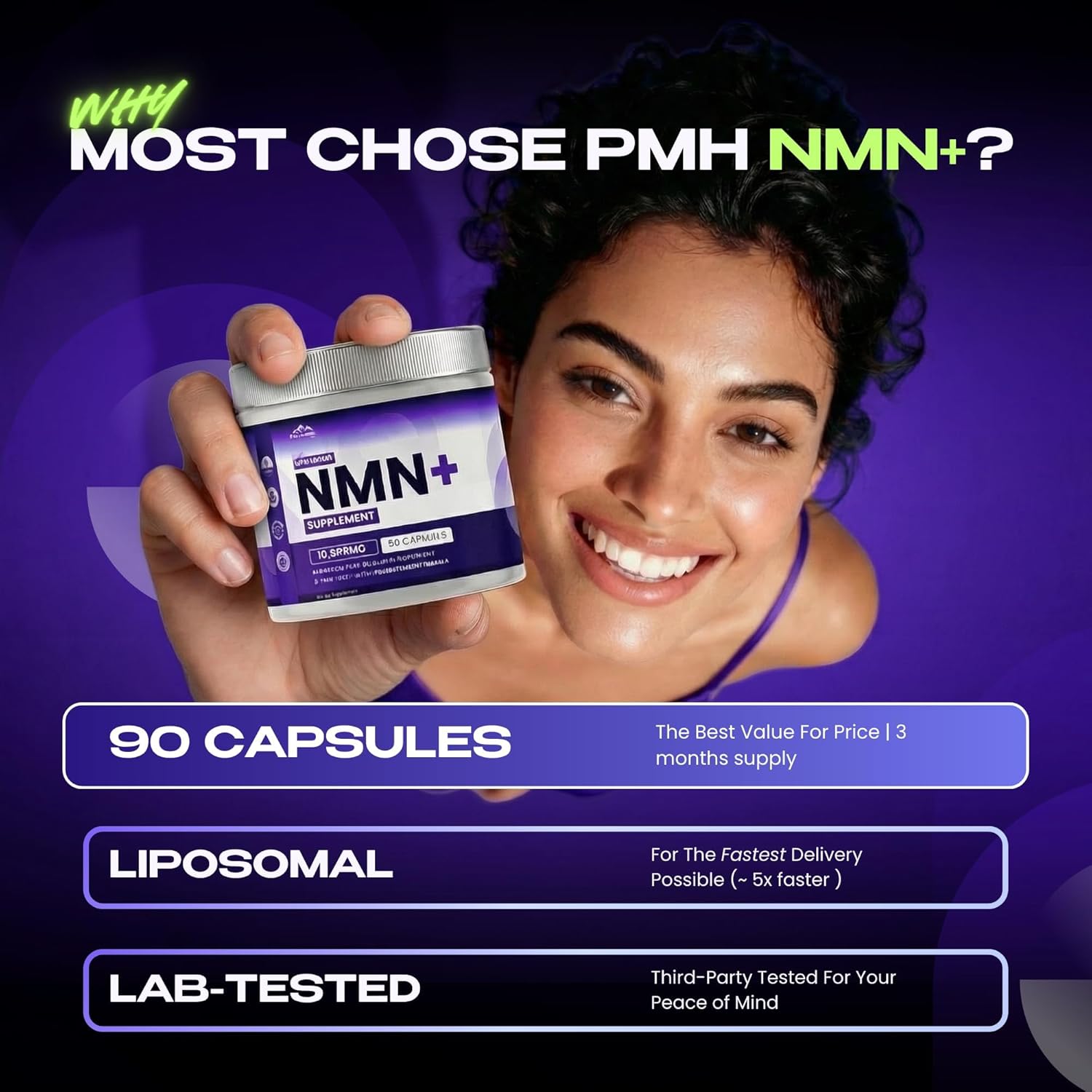 PURE HEALTH MAX NMN Supplement with NAD+ and Resveratrol