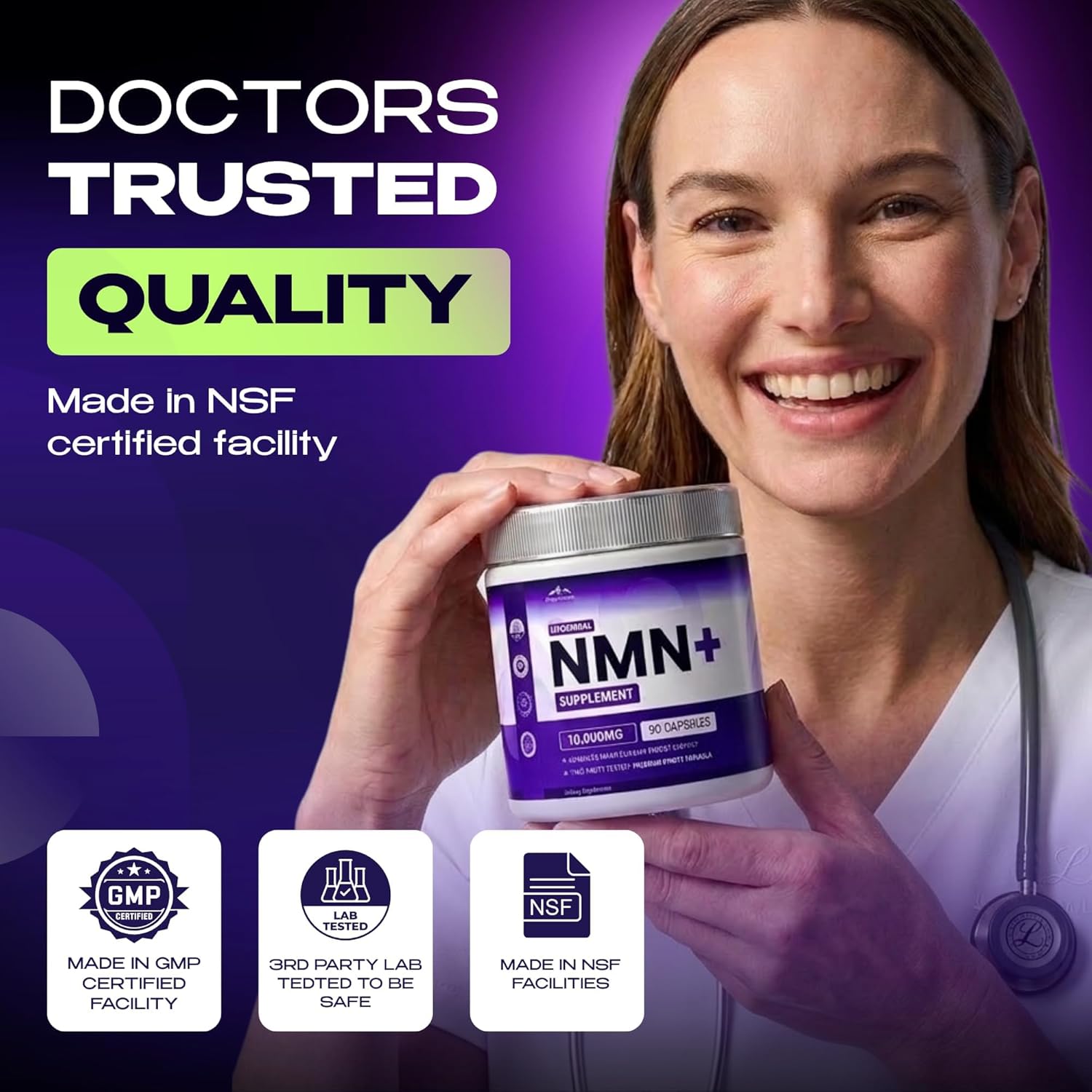 PURE HEALTH MAX NMN Supplement with NAD+ and Resveratrol