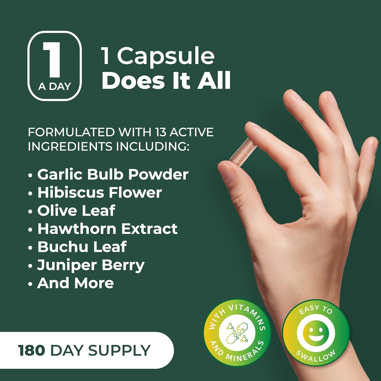 PurePremium Blood Pressure Supplements with Hawthorn Berry