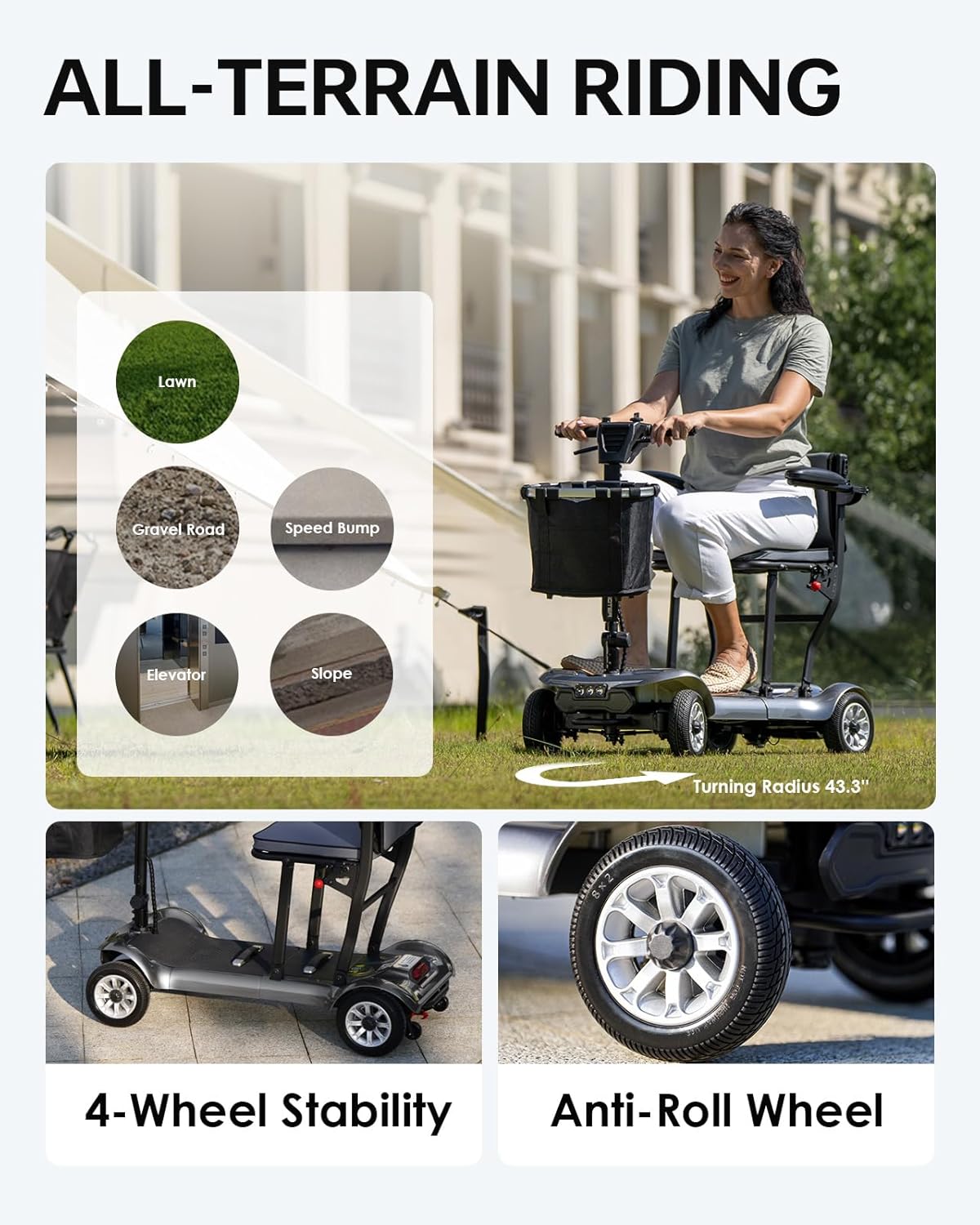 PAISEEC D3 Ultra Lightweight Mobility Scooter