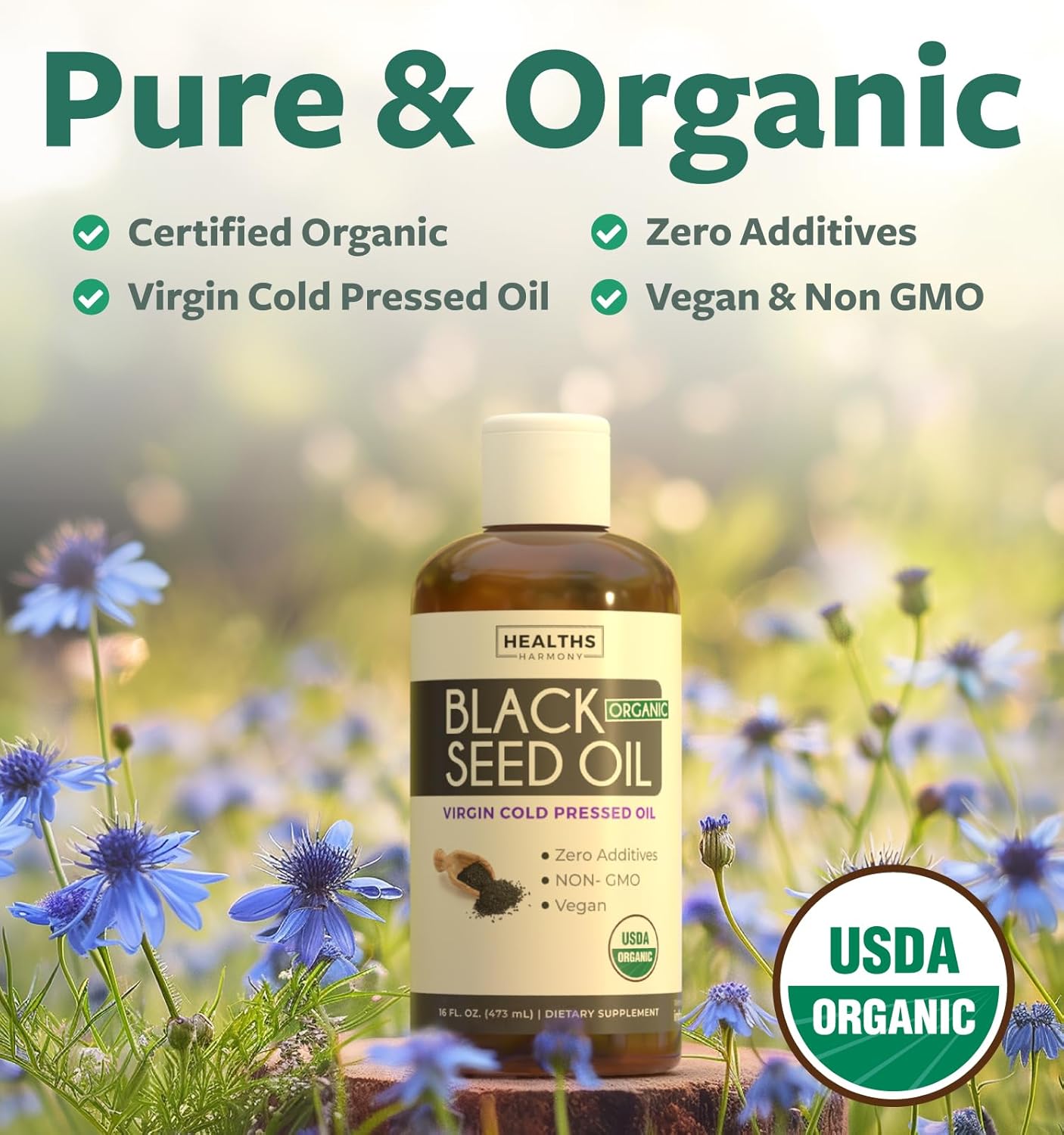 USDA Organic Black Seed Oil Liquid
