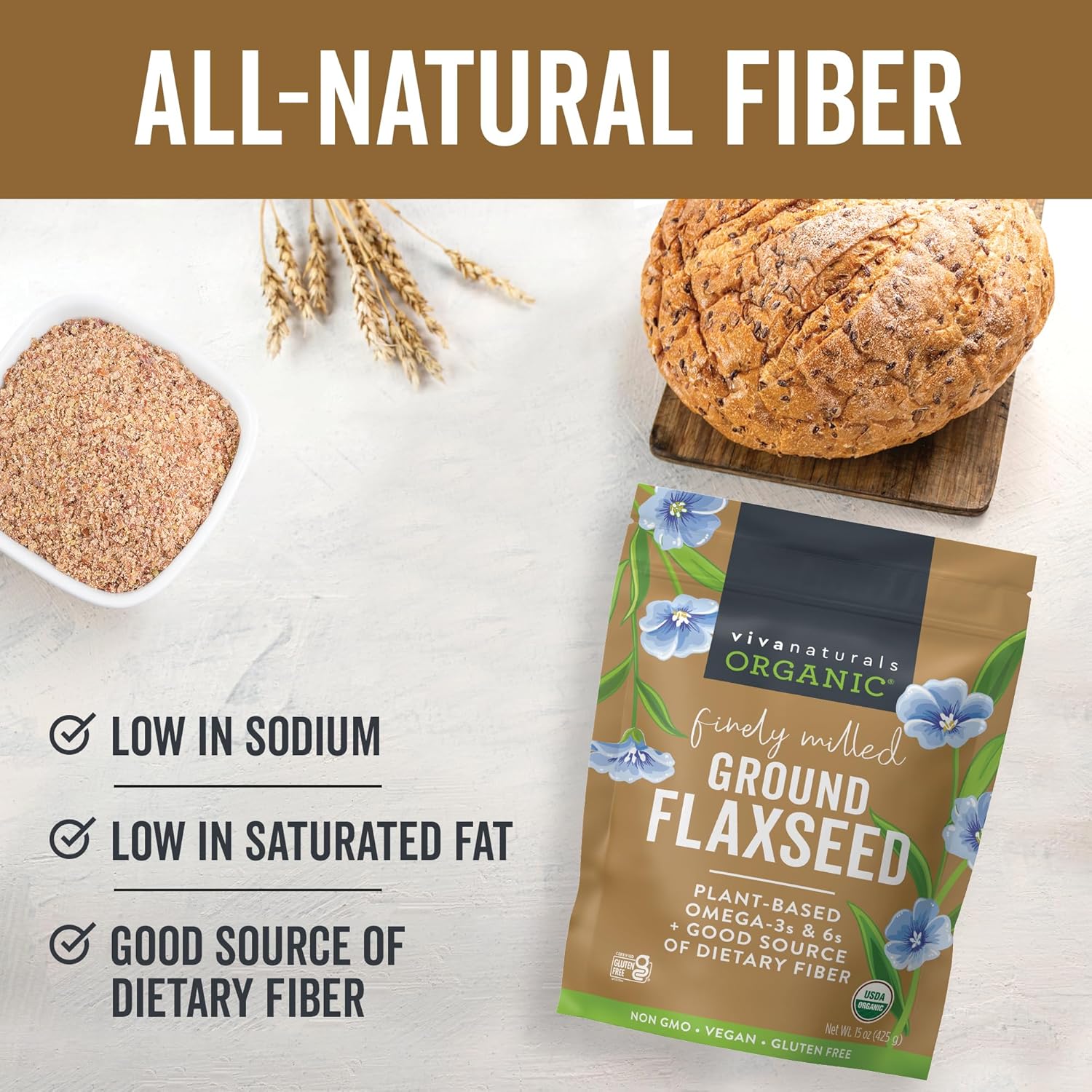 Viva Naturals Organic Ground Flaxseed