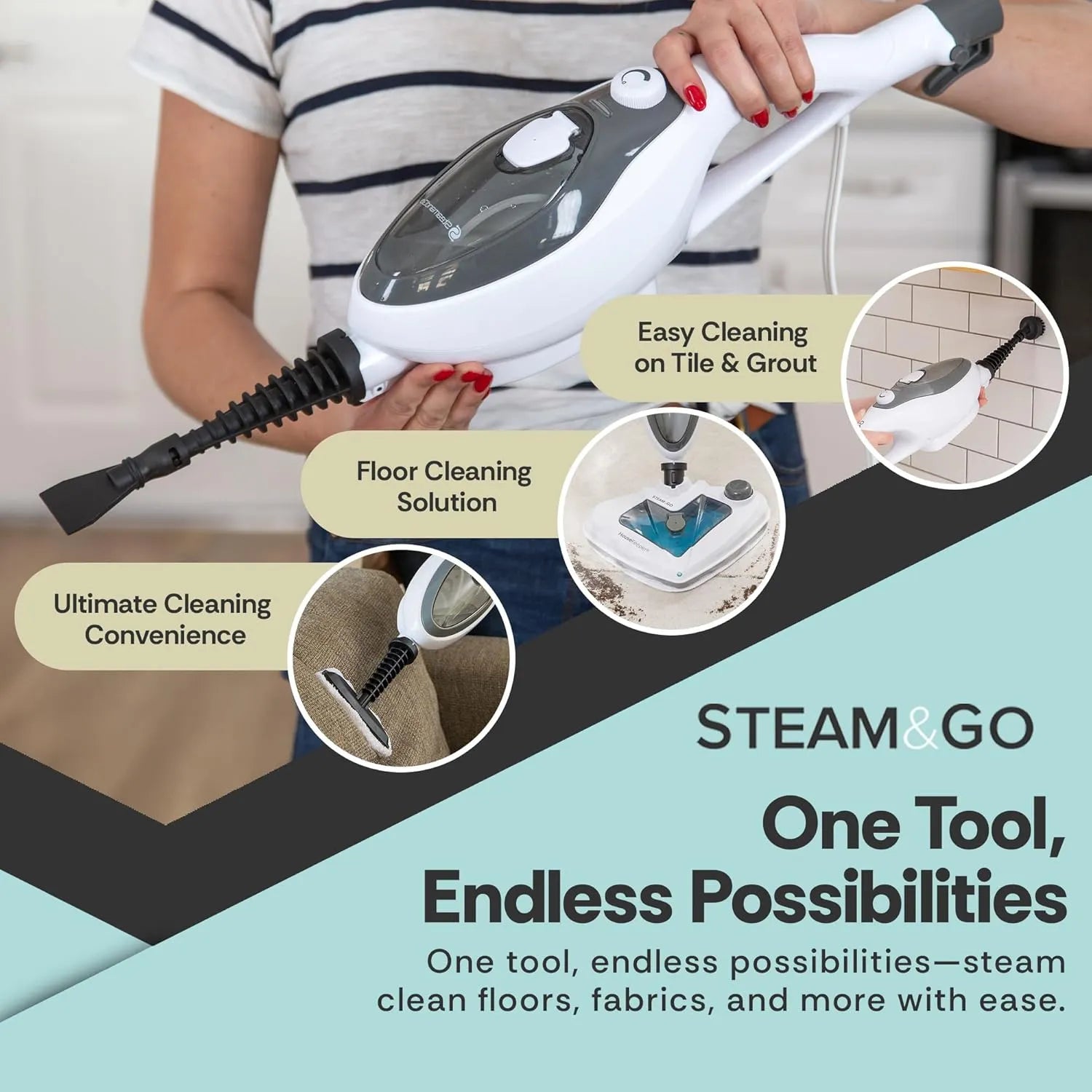 Steam & Go 10-in-1 Multi-Surface Steam Mop