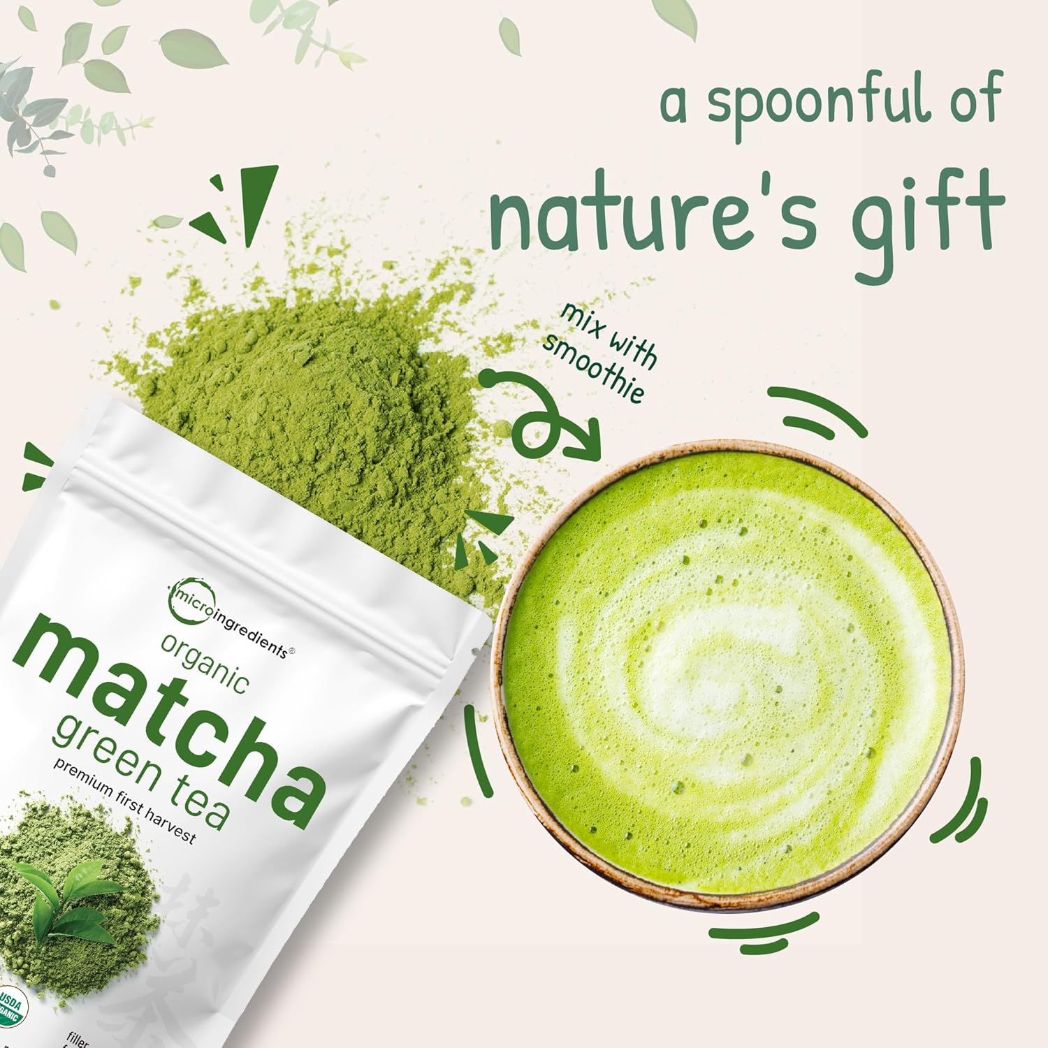 Micro Ingredients Organic Matcha Green Tea Powder