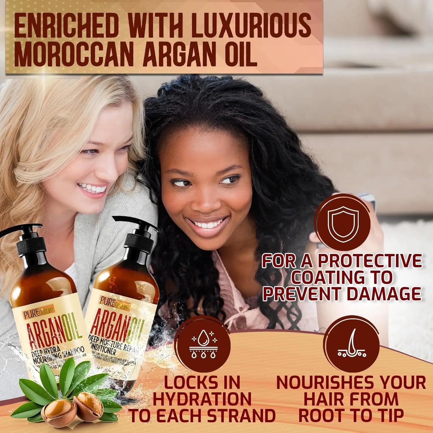 Argan Oil Shampoo and Conditioner Set