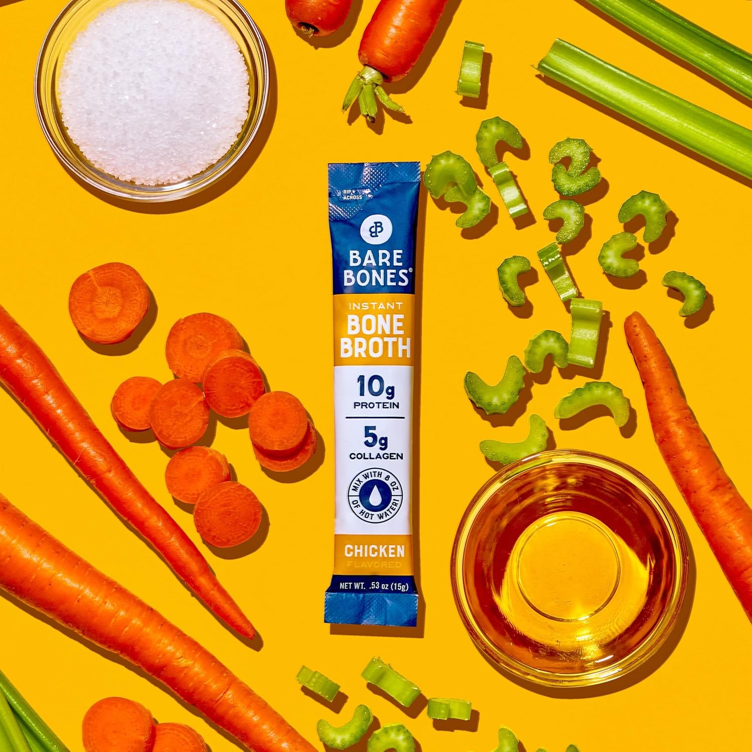 Bare Bones Chicken Bone Broth Instant Powdered Mix Packets