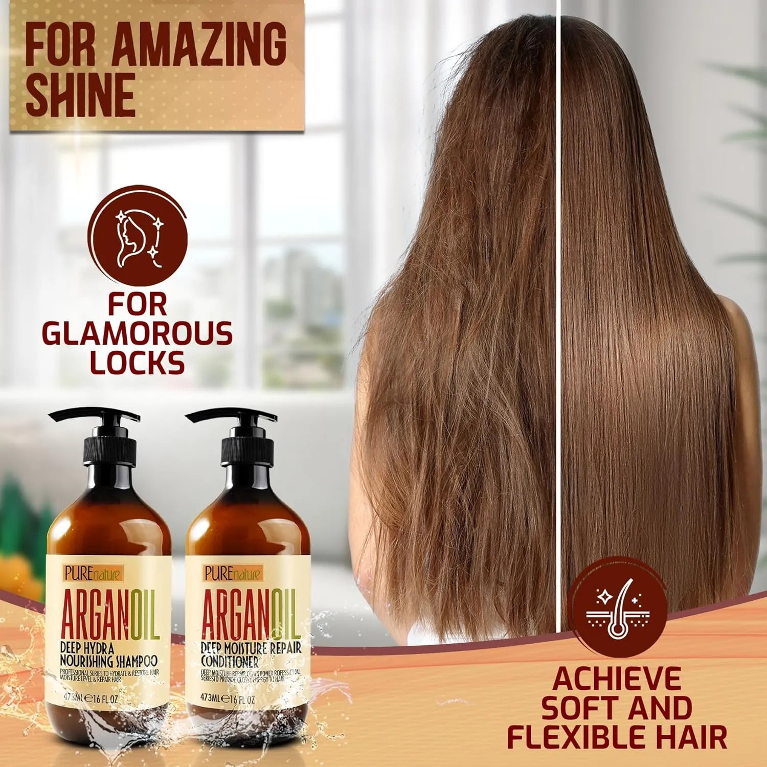 Argan Oil Shampoo and Conditioner Set
