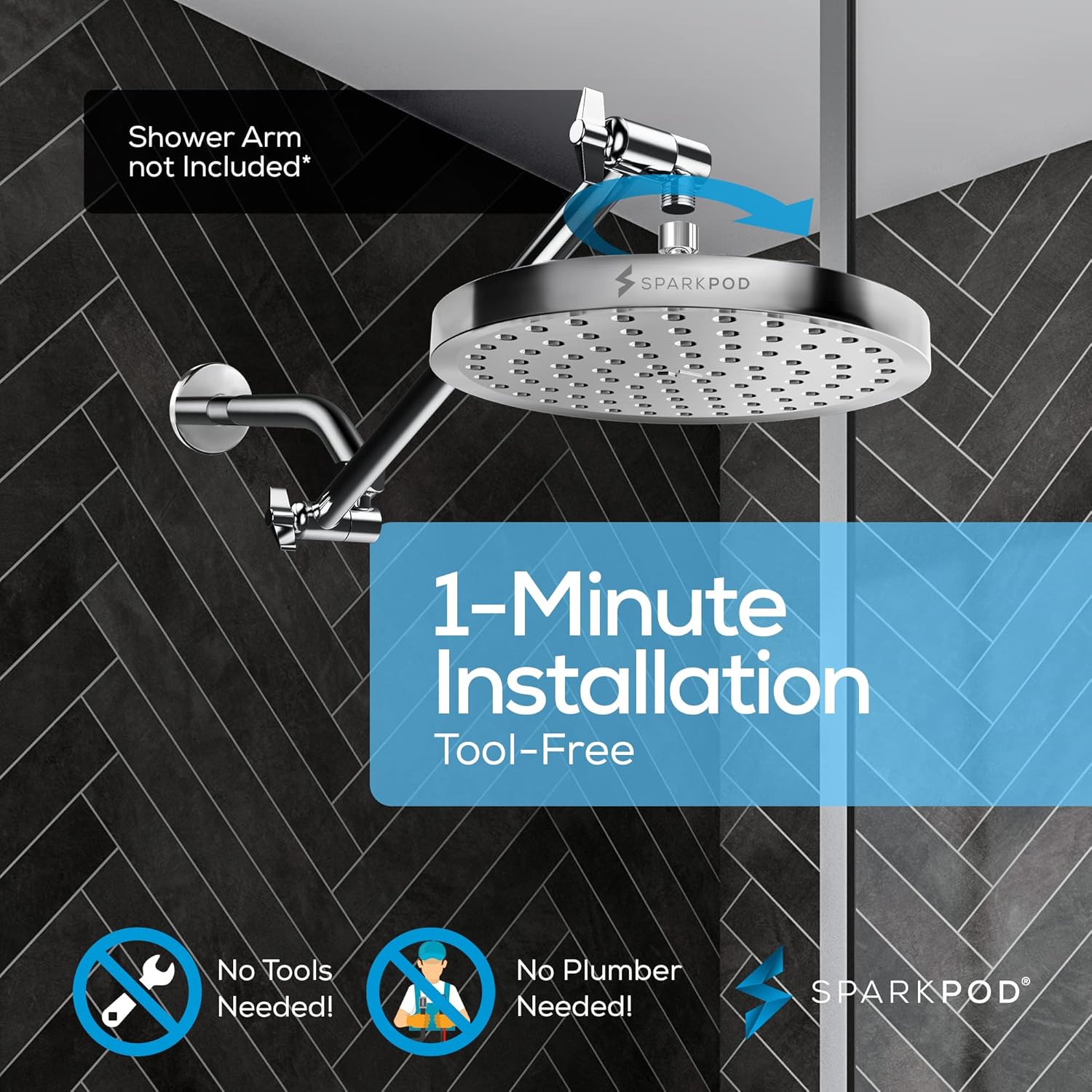 Shower Head - High Pressure Rain