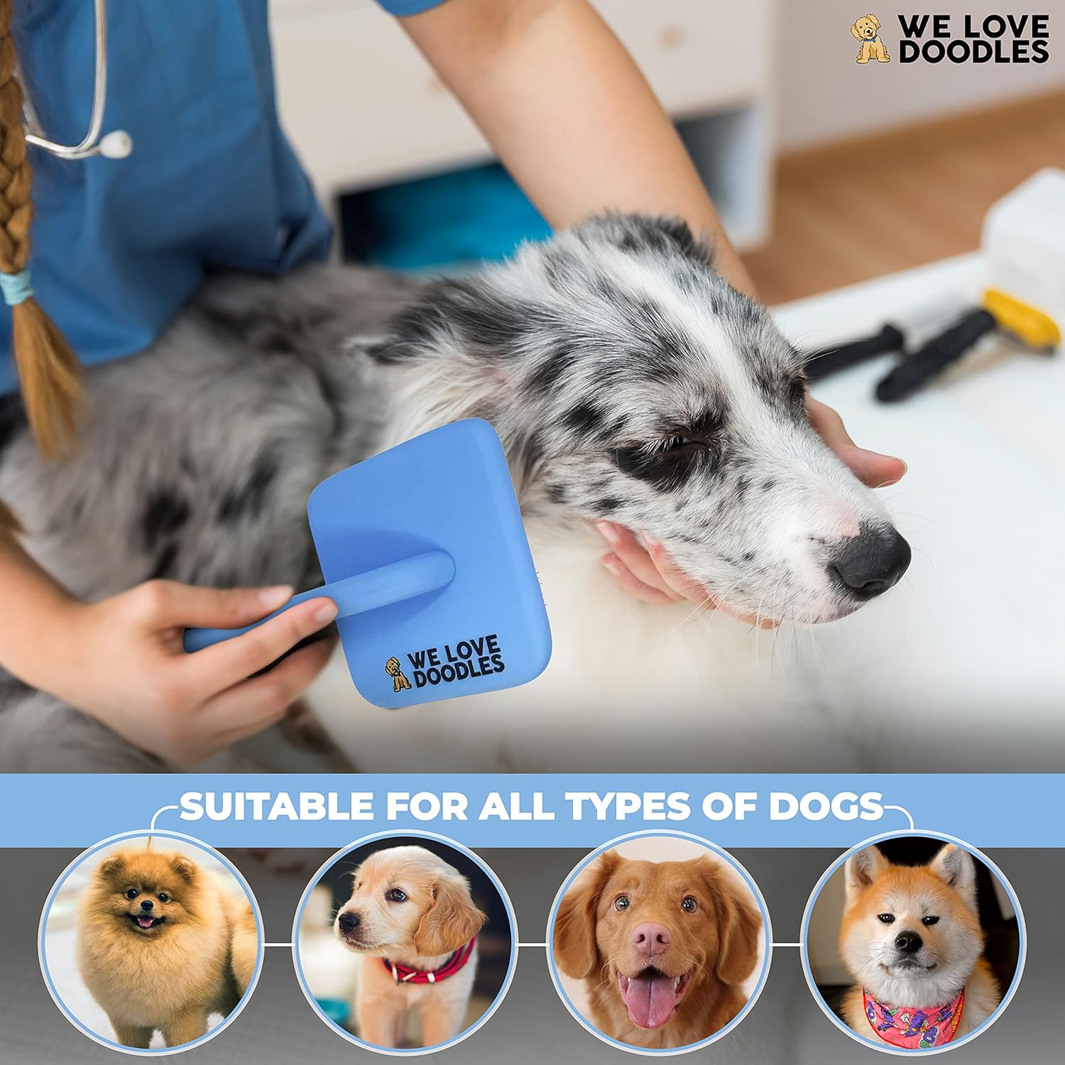 Slicker Brush for Dogs, Dog Grooming Supplies