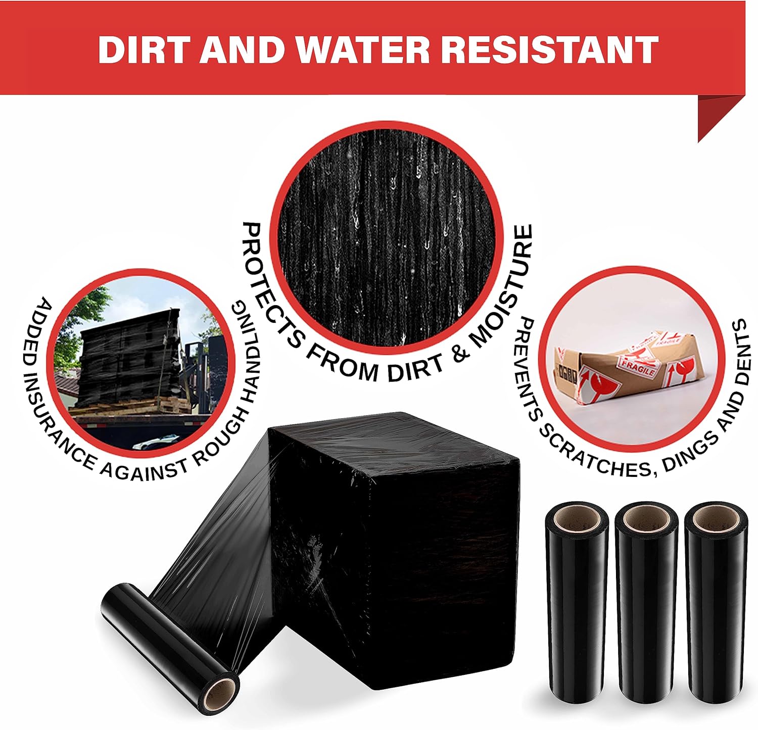 Stretch Wrap Industrial Strength Extra Thick 4 Pack