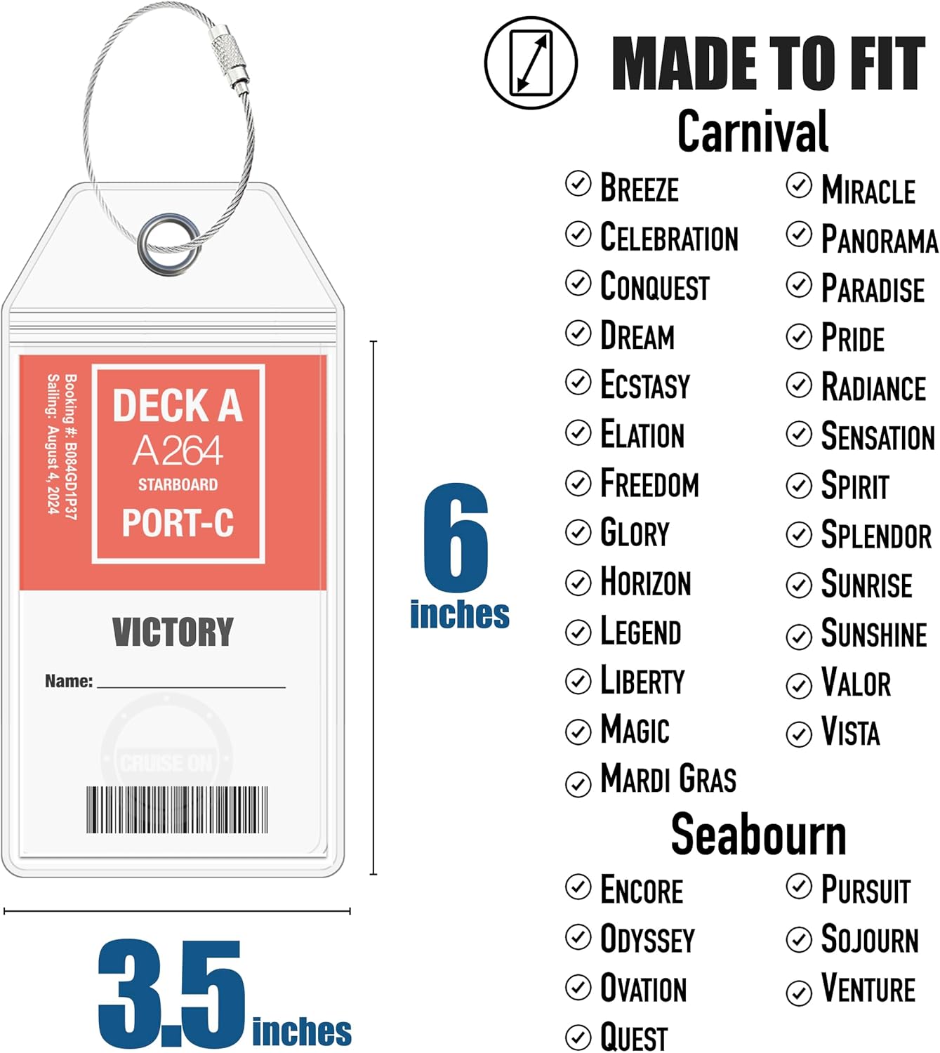 Cruise On Cruise Luggage Tag Holde