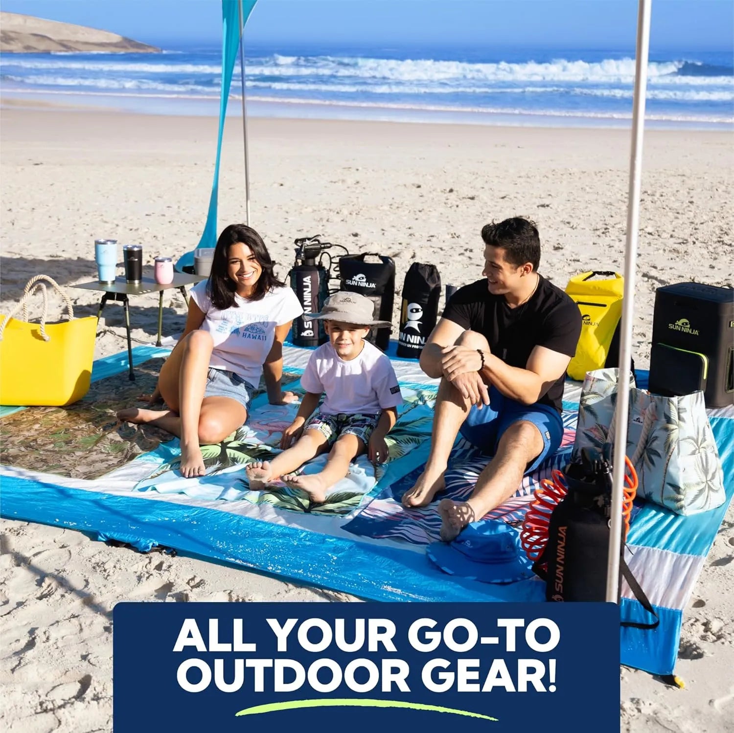 SUN NINJA Beach Tent Sun Shelter