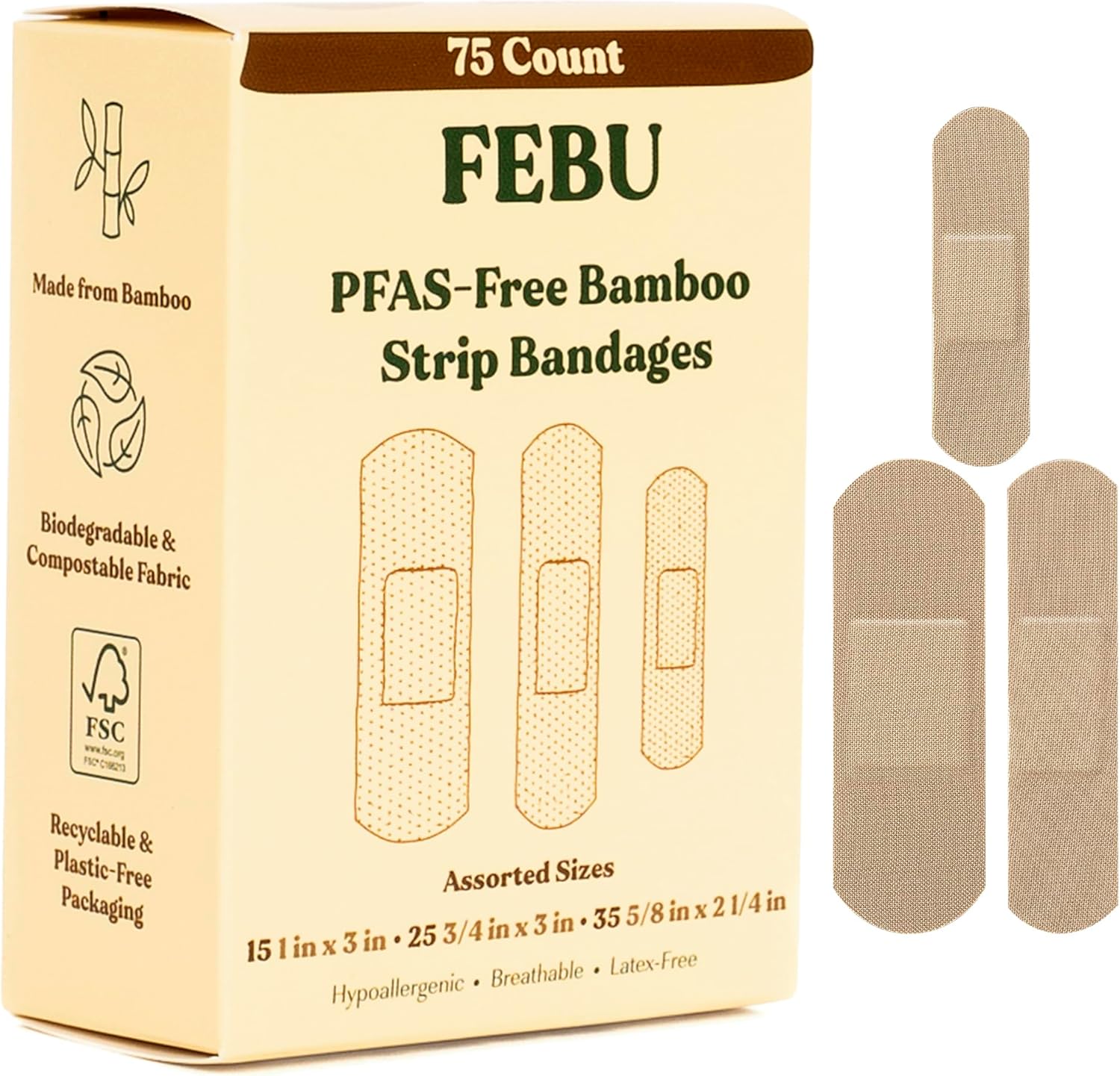 FEBU Eco-Friendly Bamboo Fabric Bandages