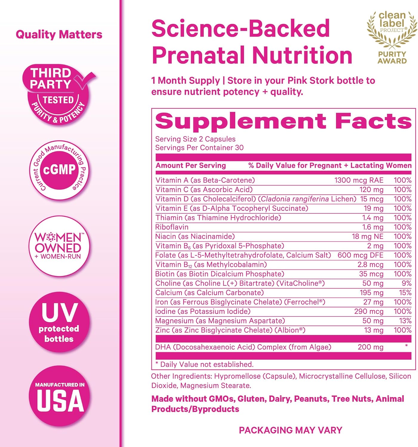 Pink Stork Total Prenatal Vitamins