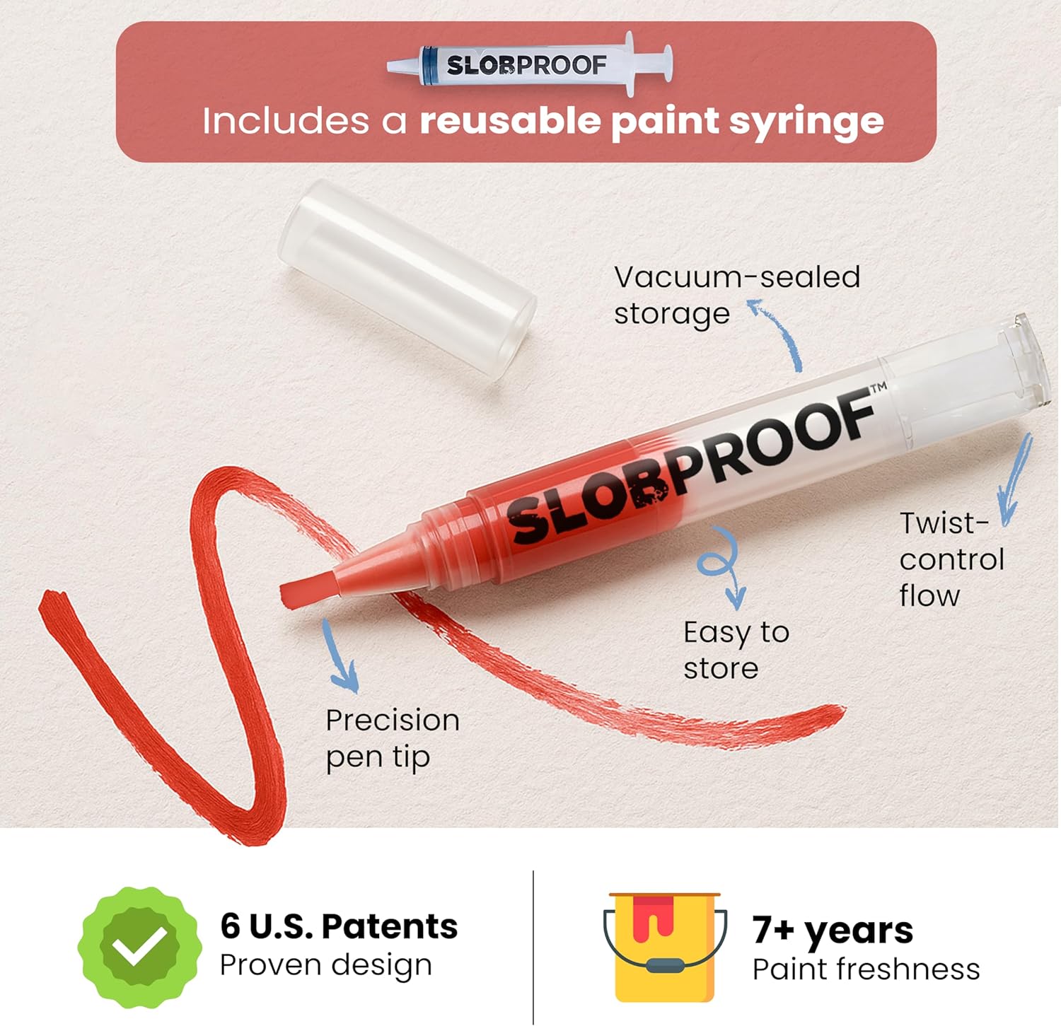 Slobproof Refillable Touch-Up Paint Pen