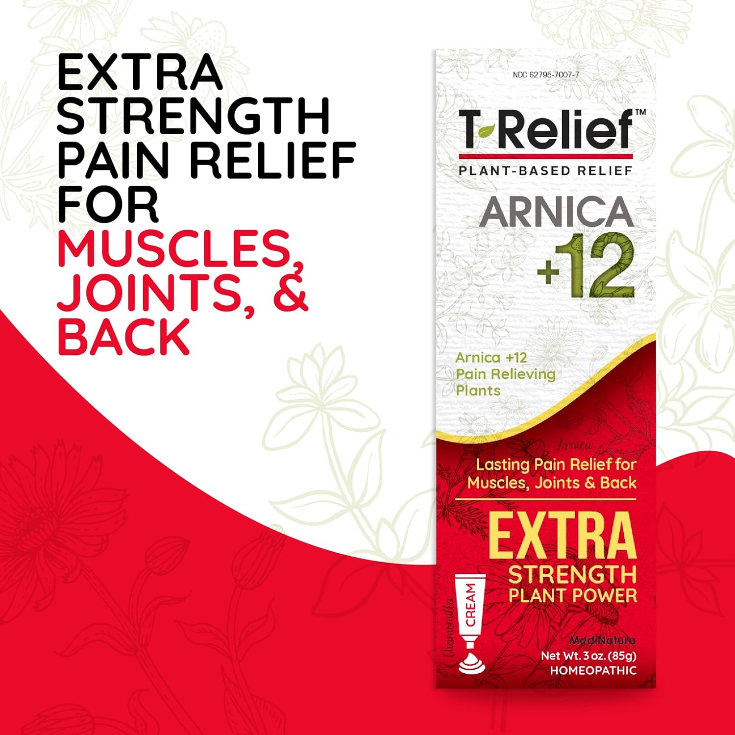 MediNatura T-Relief Extra Strength Cream Arnica +12
