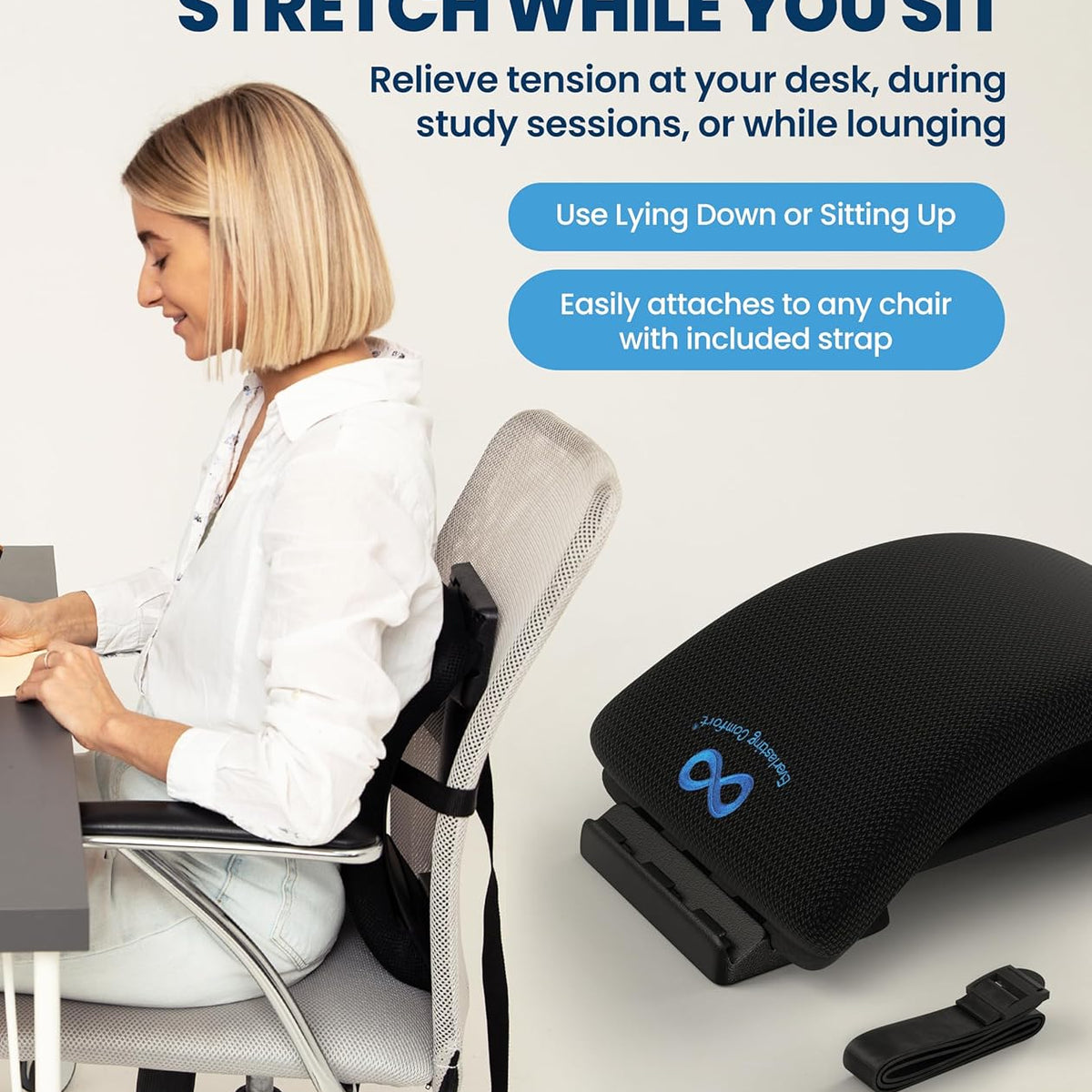 Everlasting Comfort Lumbar Support Board Back Stretcher for Lower Pain ...