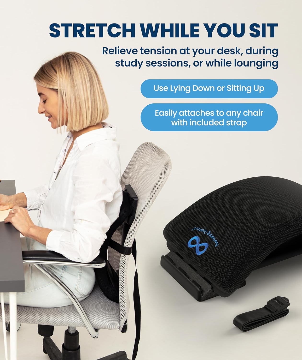 Everlasting Comfort Lumbar Support Board Back Stretcher for Lower Pain Relief