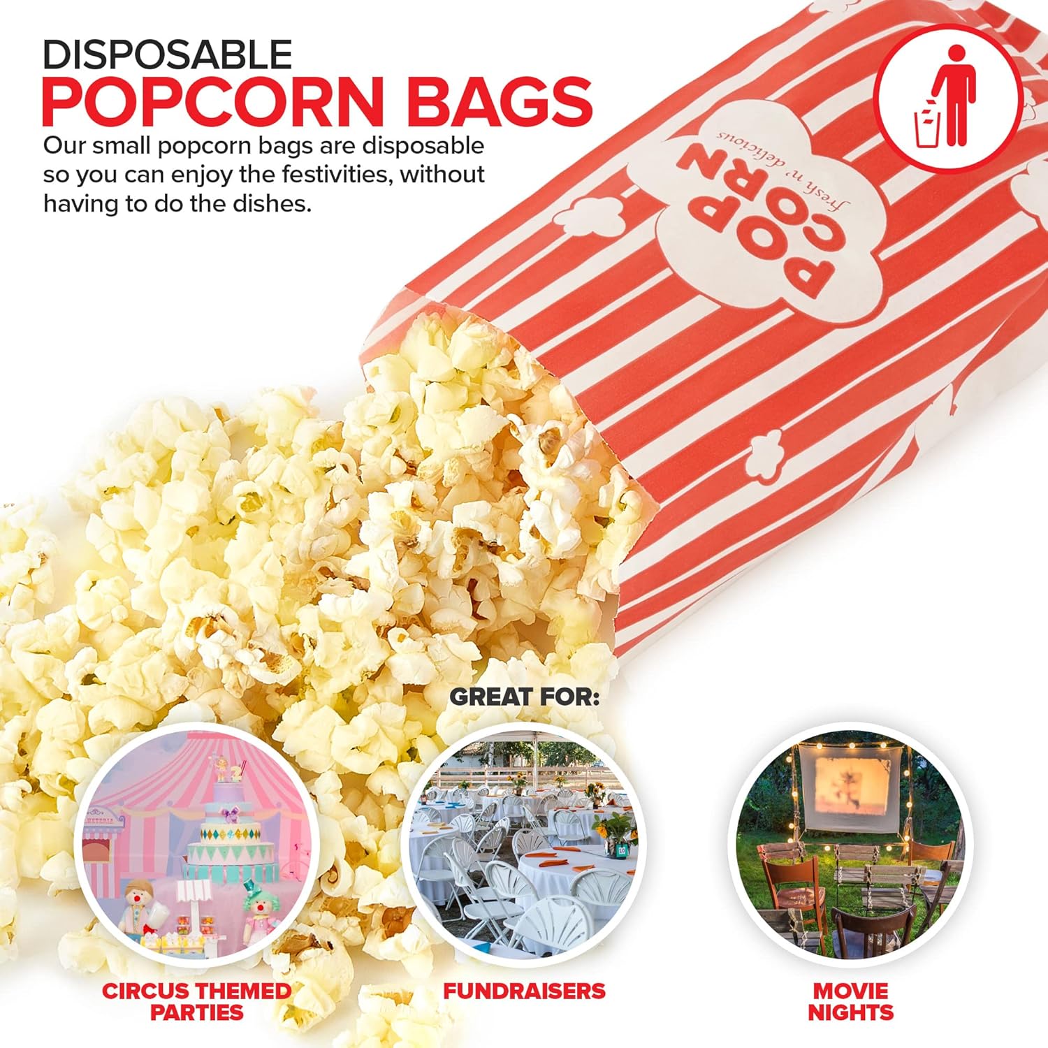 1 oz Paper Popcorn Bags Bulk