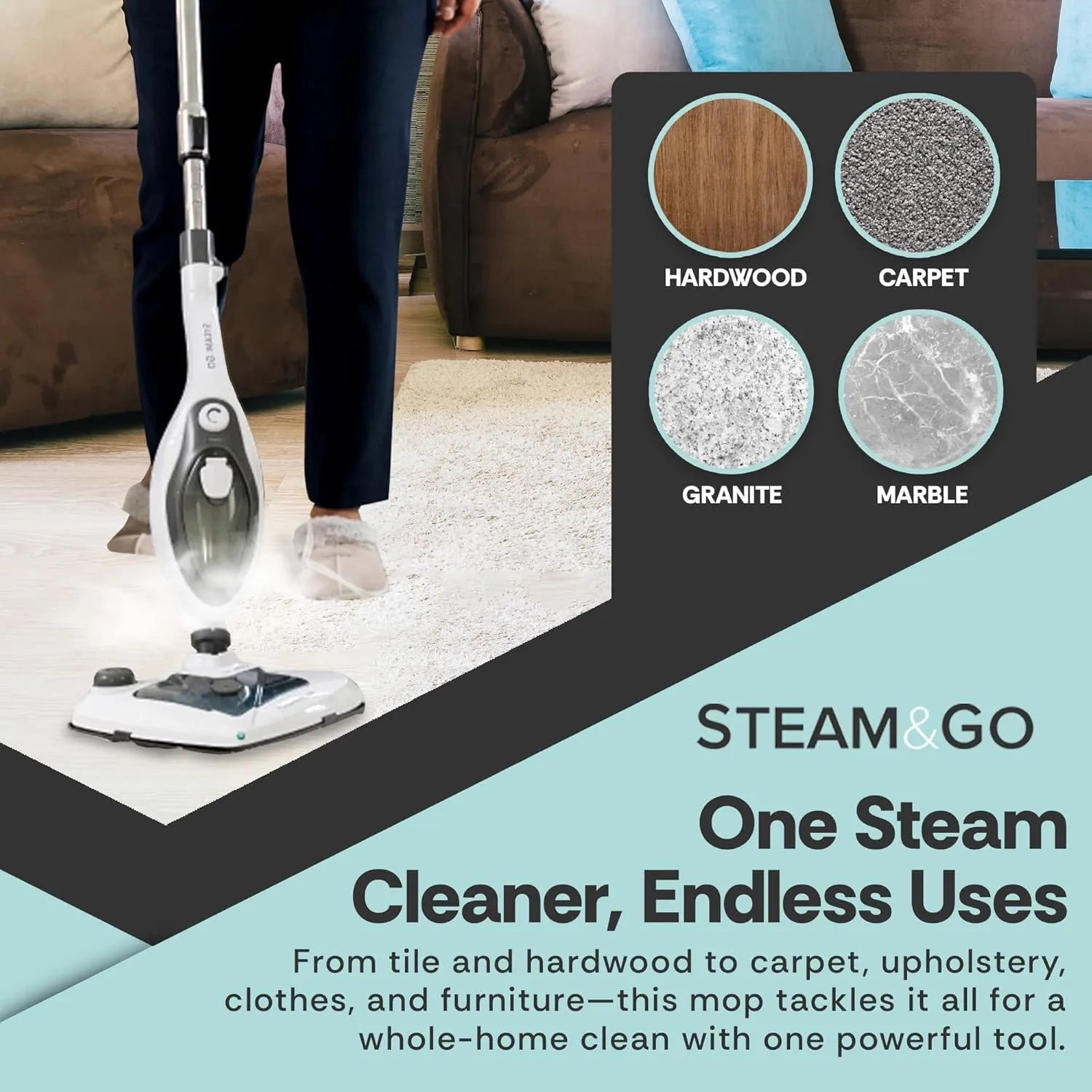 Steam & Go 10-in-1 Multi-Surface Steam Mop
