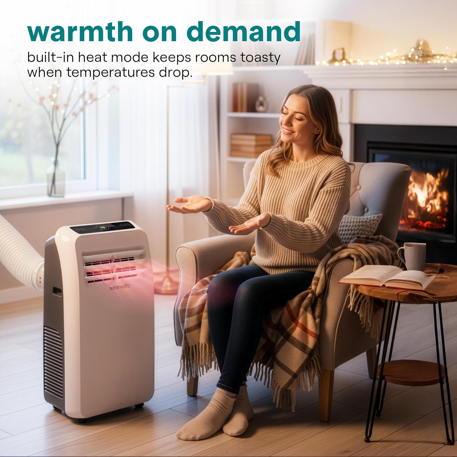 SereneLife Portable Air Conditioner With Heat & Built-in Dehumidifier