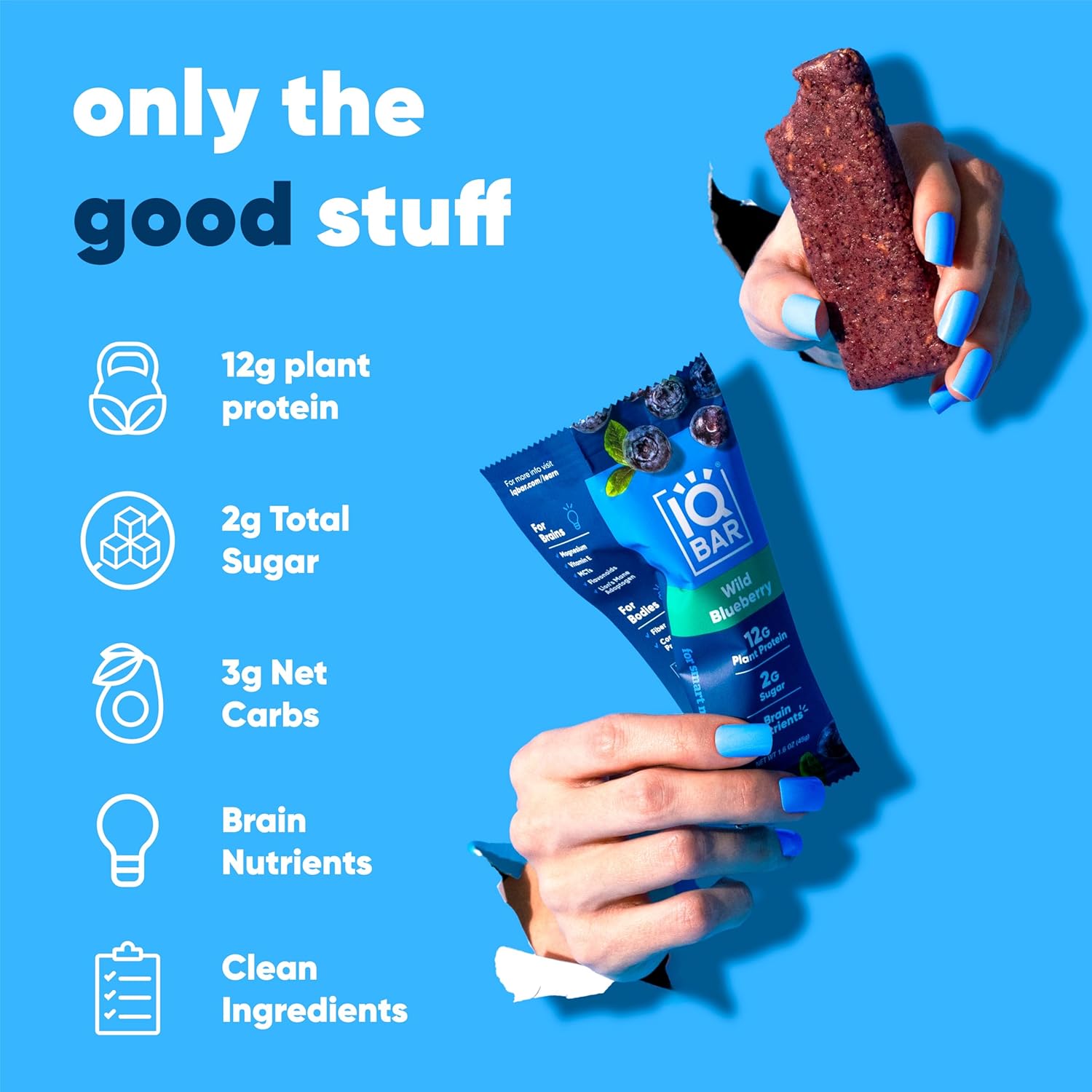 IQBAR Brain and Body Plant Protein Bars