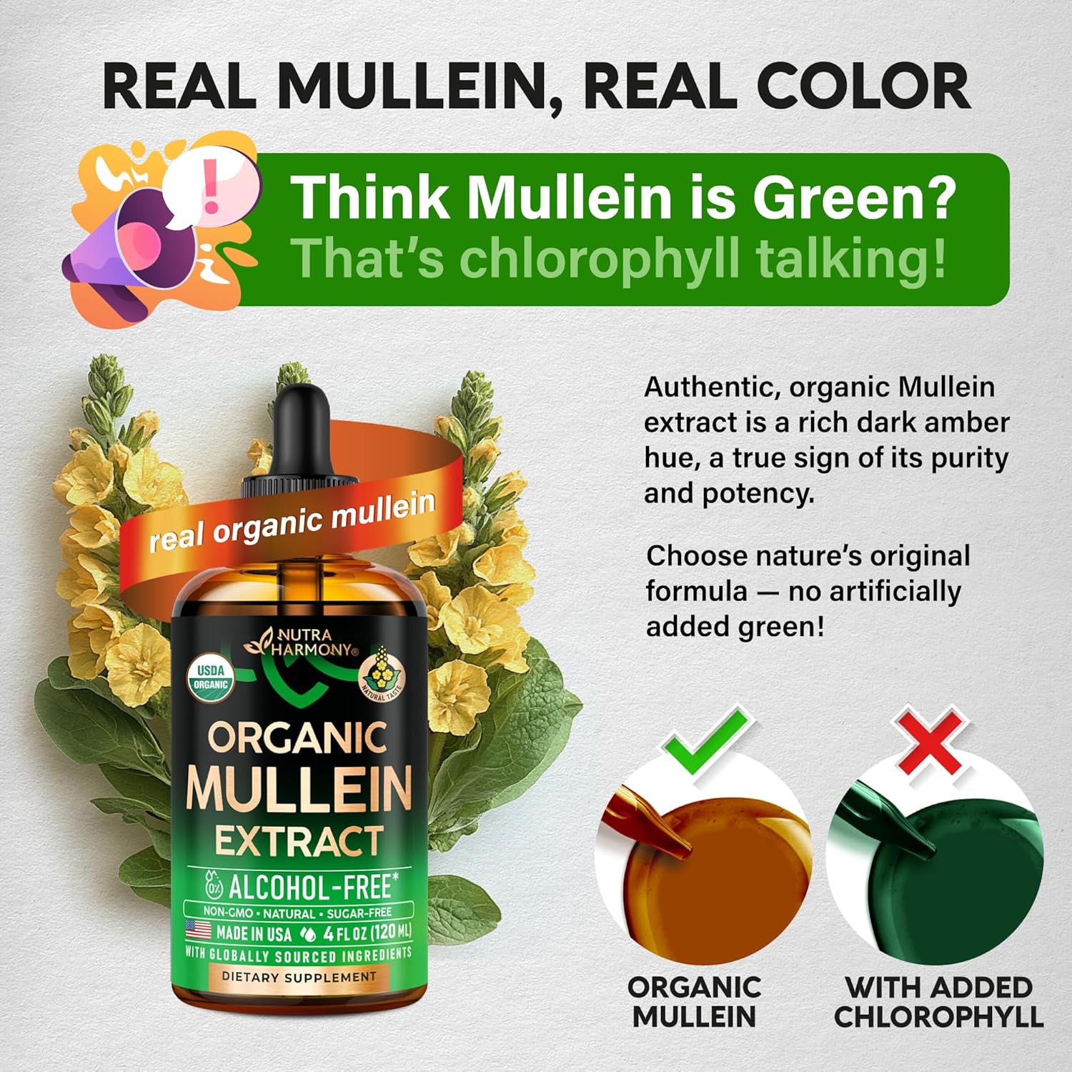 Mullein Drops for Lungs - USDA Organic Liquid