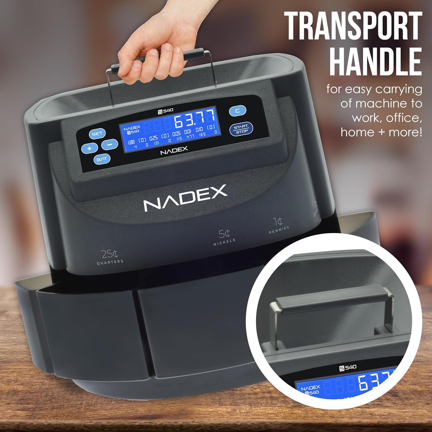 Nadex S540 Pro | Coin Counter, Sorter, and Wrapper