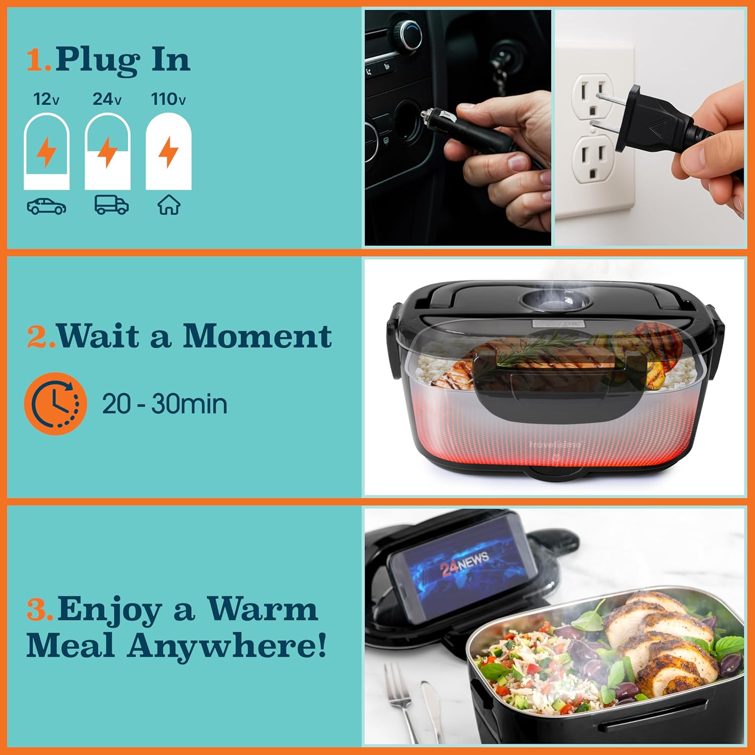 TRAVELISIMO Electric Lunch Box