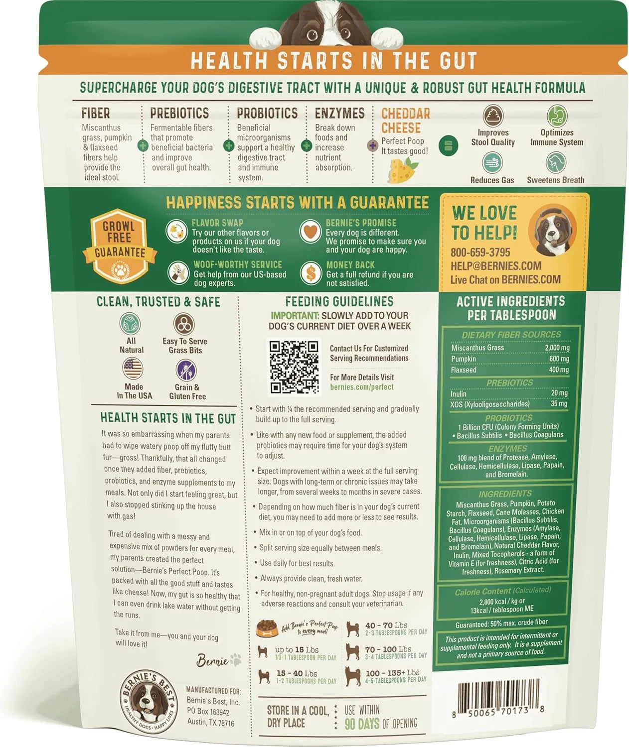 Perfect Poop Digestion & General Health Supplement for Dogs