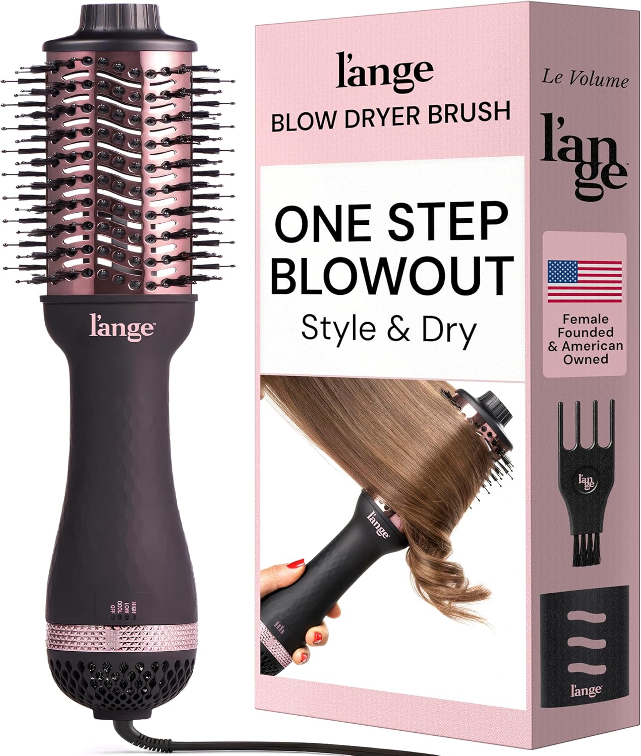 L'ANGE HAIR Le Volume 2-in-1 Titanium Blow Dryer Brush