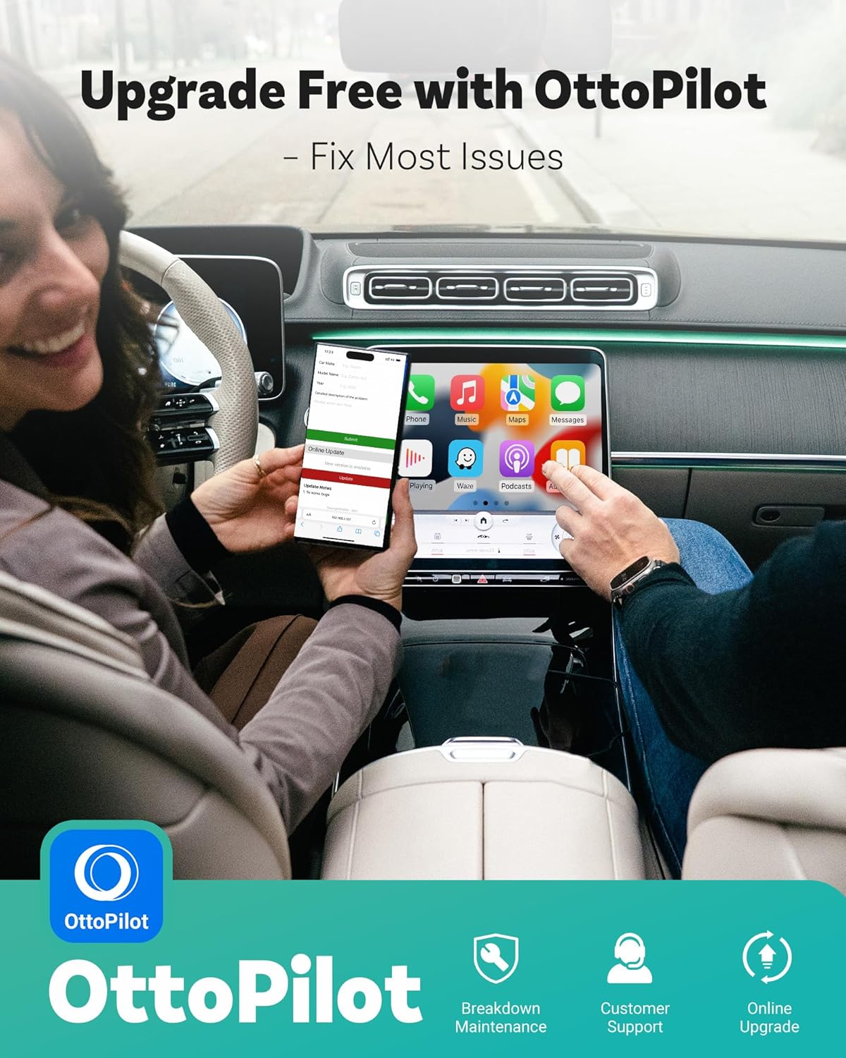OTTOCAST Mini 2025 2-in-1 Wireless CarPlay