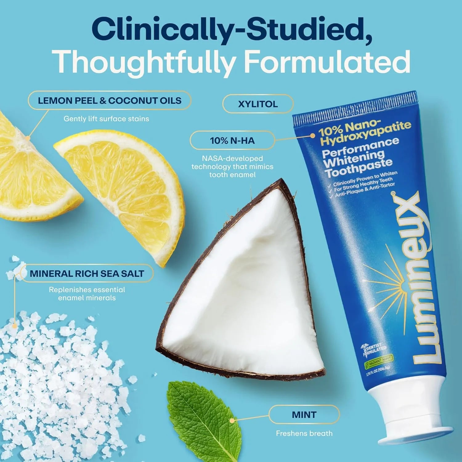 Lumineux 10% Nano Hydroxyapatite Performance Whitening Toothpaste
