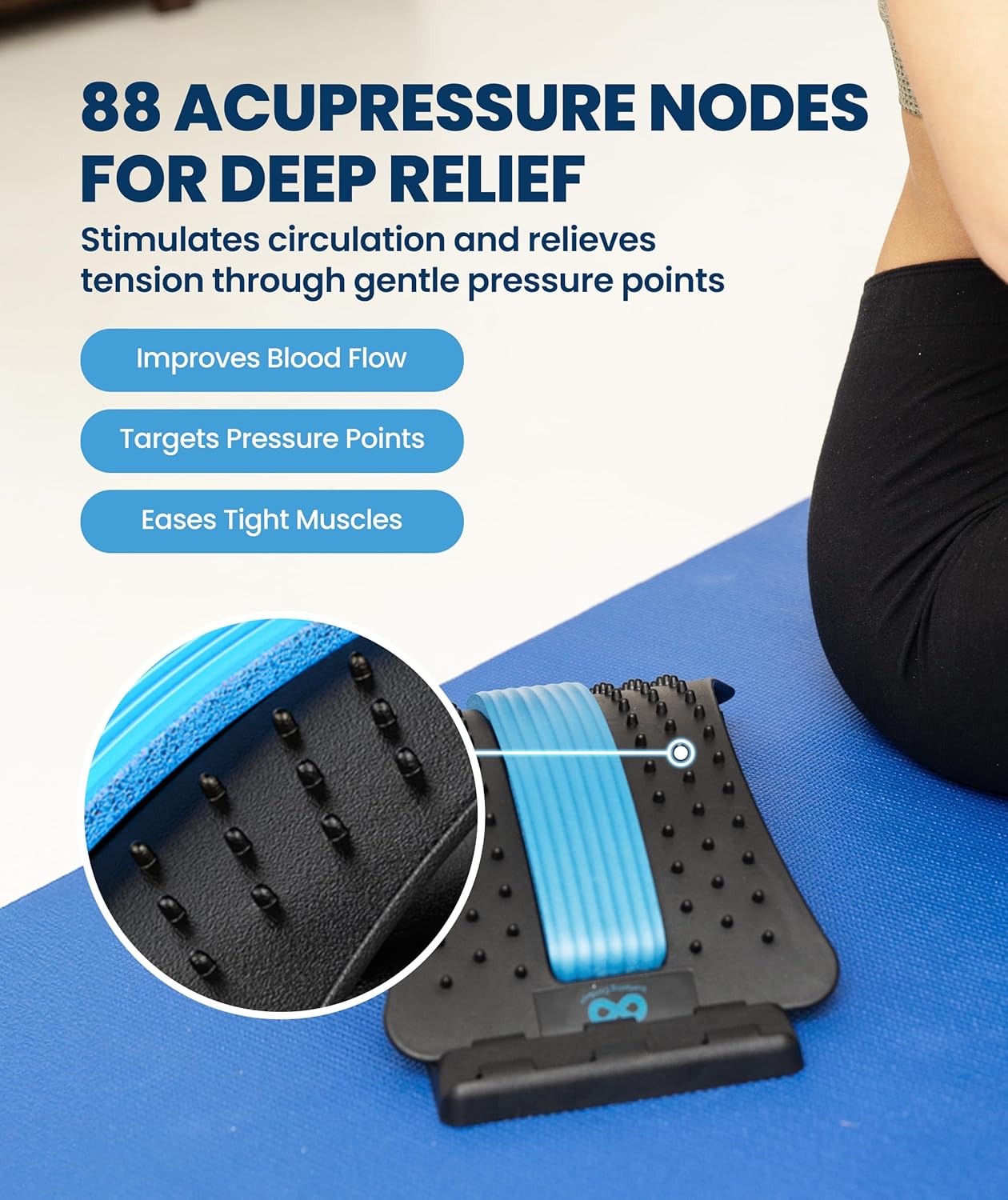 Everlasting Comfort Lumbar Support Board Back Stretcher for Lower Pain Relief