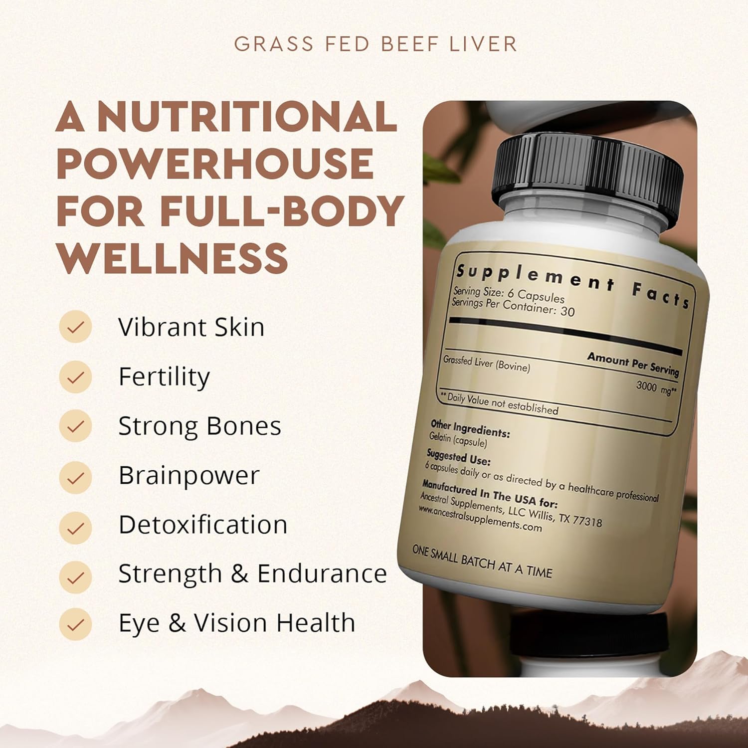 Ancestral Supplements Grass Fed Beef Liver