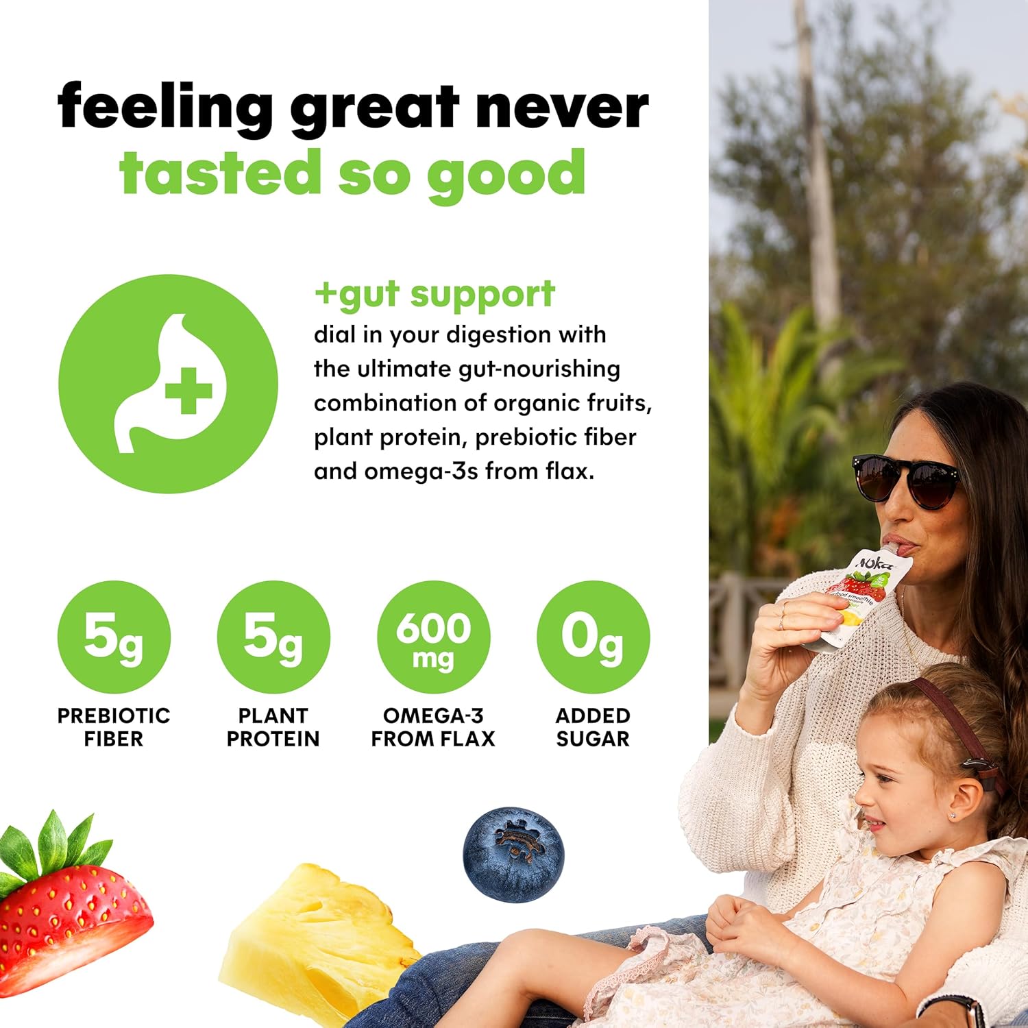 Noka Superfood Fruit Smoothie Pouches Variety Pack