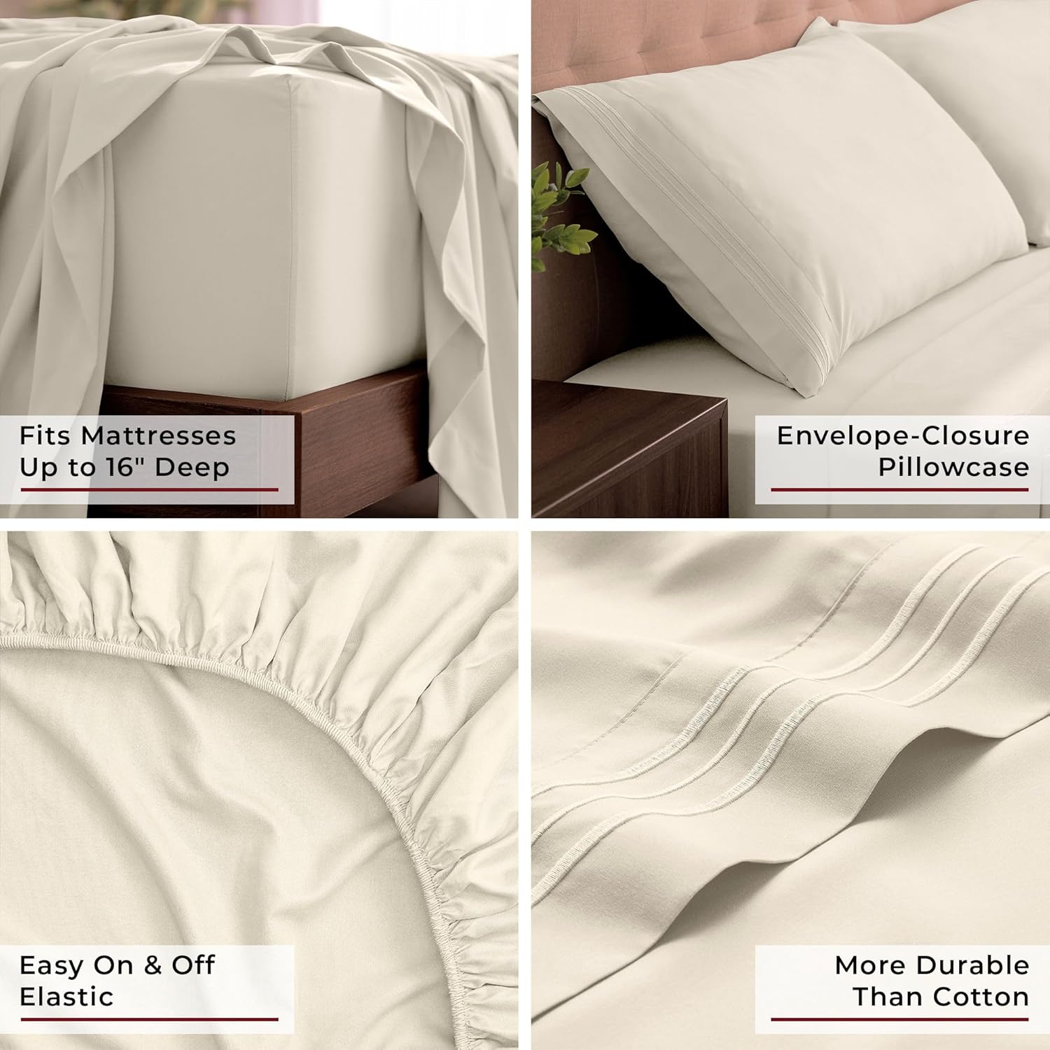 Mellanni King Sheets Set