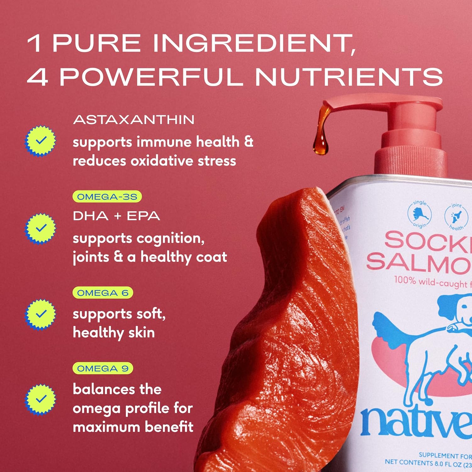 Native Pet Salmon Oil for Dogs & Cats