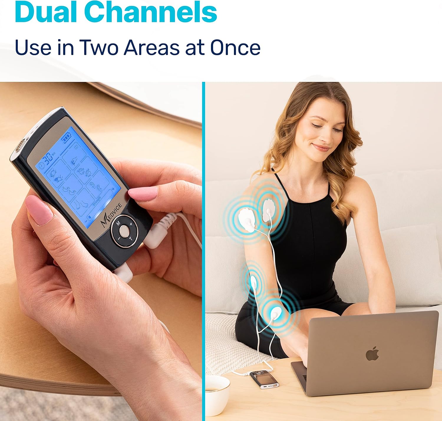 MEDVICE Rechargeable Tens Unit Muscle Stimulator