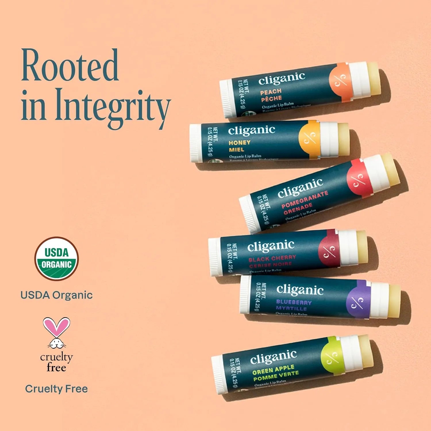 Cliganic Organic Lip Balm Set