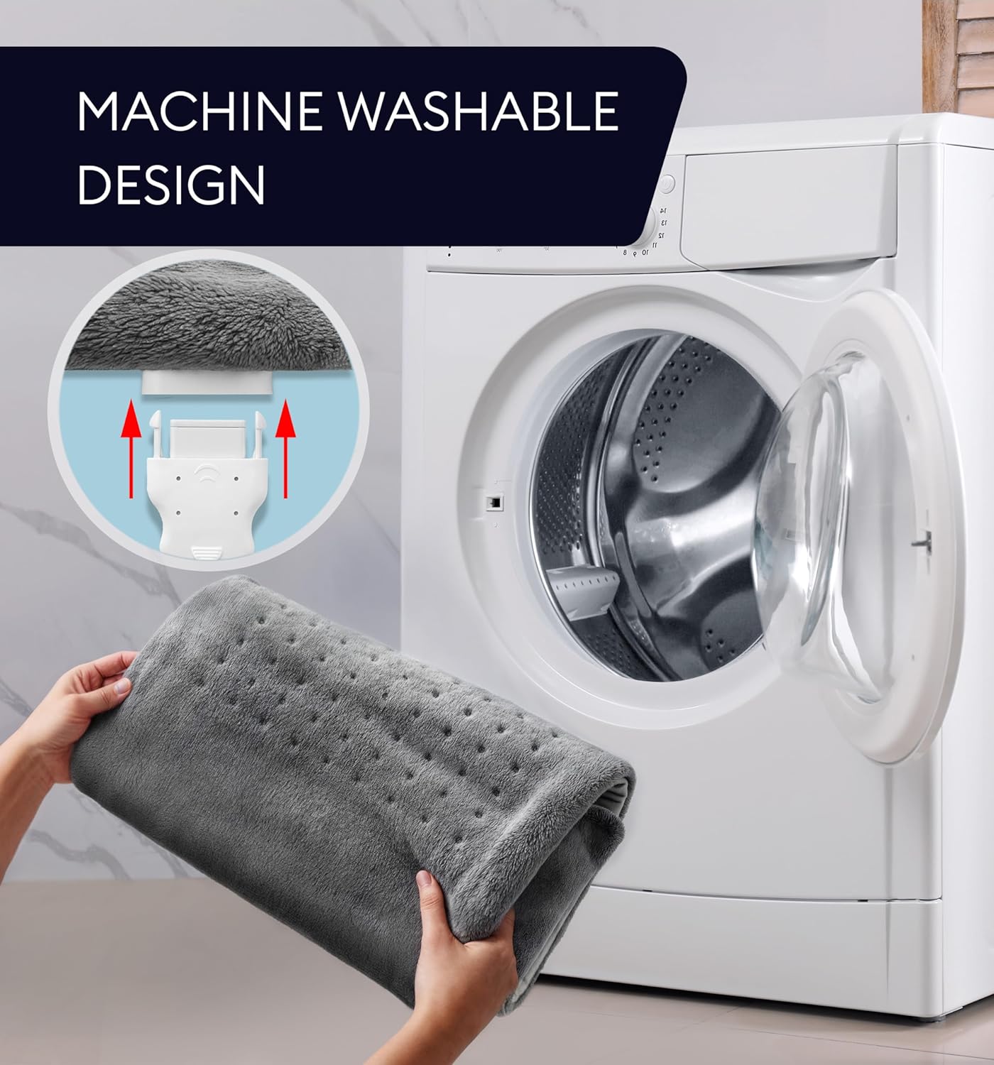 GENIANI XL Electric Heating Pad for Back Pain & Cramps Relief