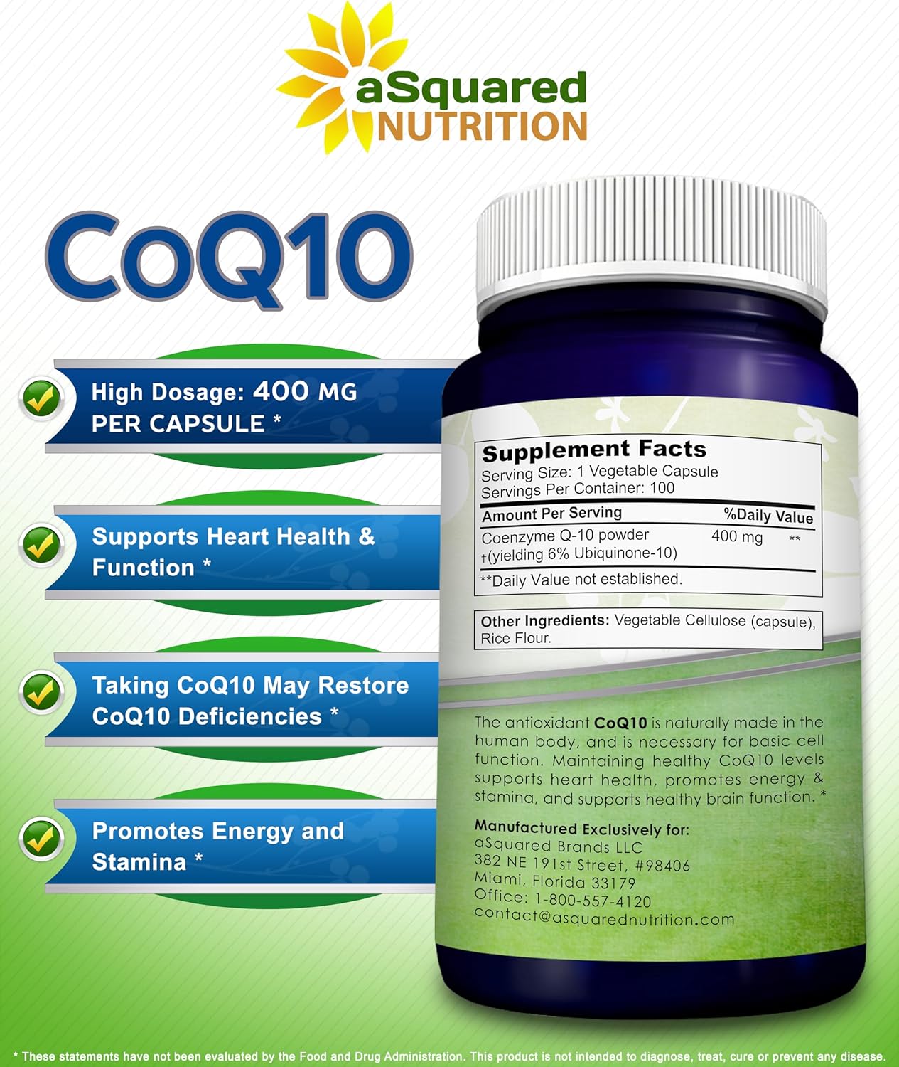 aSquared Nutrition CoQ10