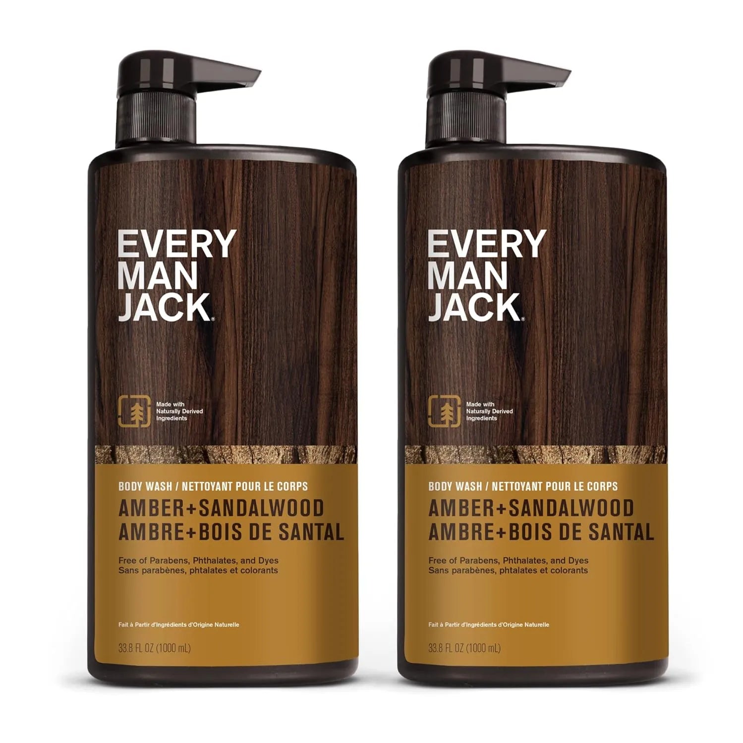 Every Man Jack Nourishing Amber + Sandalwood Mens Body Wash