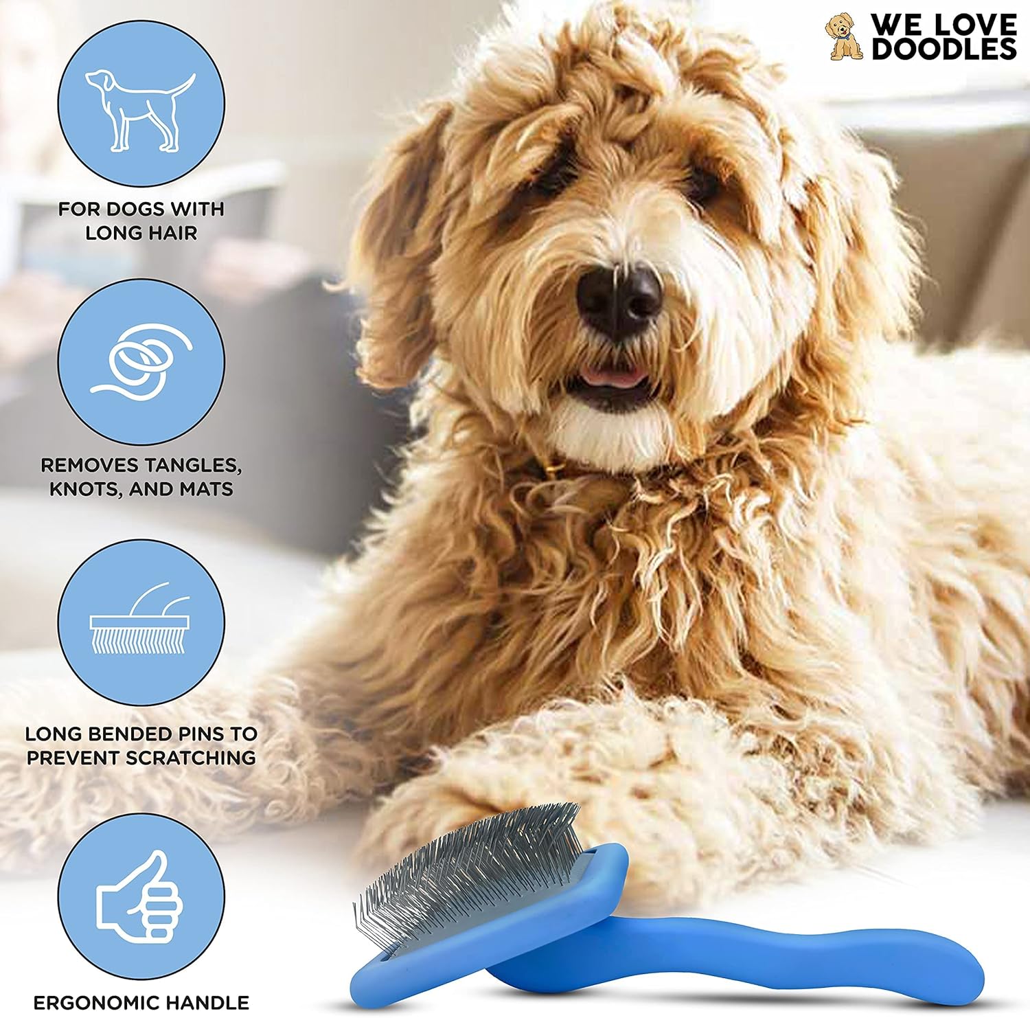 Slicker Brush for Dogs, Dog Grooming Supplies
