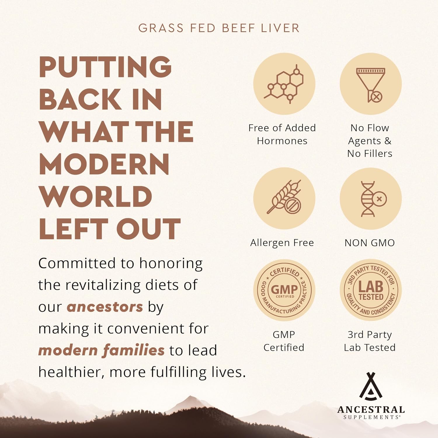 Ancestral Supplements Grass Fed Beef Liver