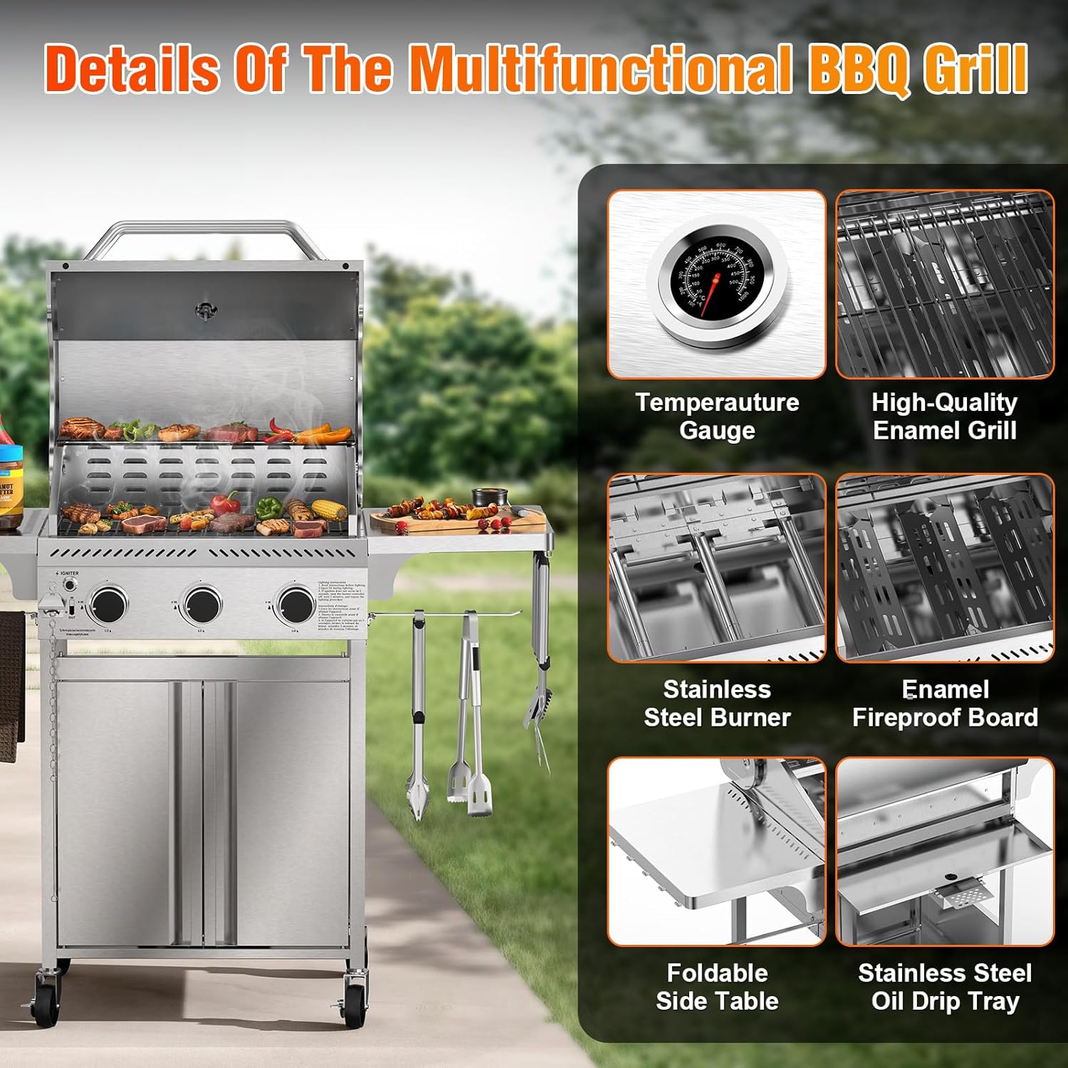 G31 Gas Grill With 3-Burner Gas Grill