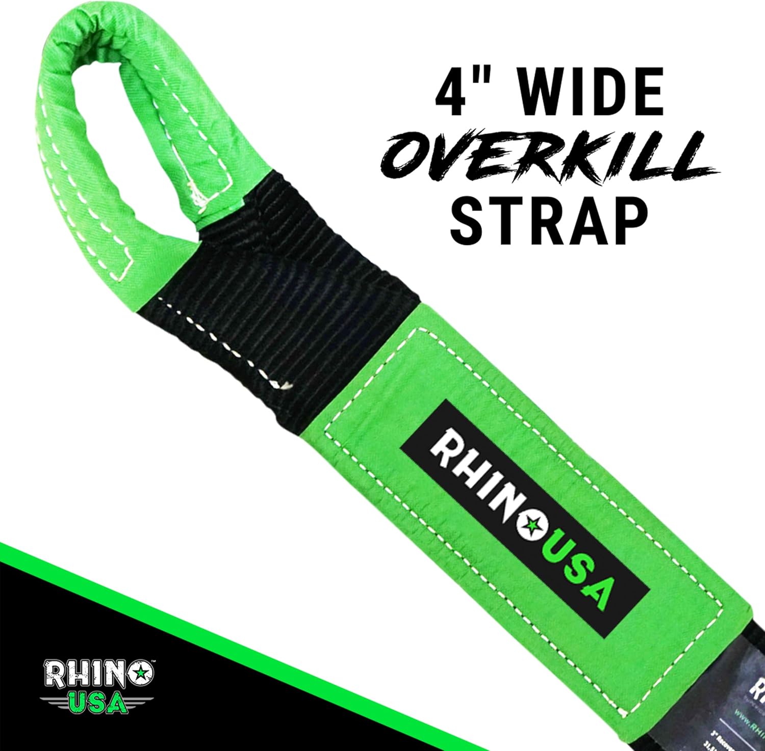 Rhino USA Recovery Tow Strap (4" x 30'')