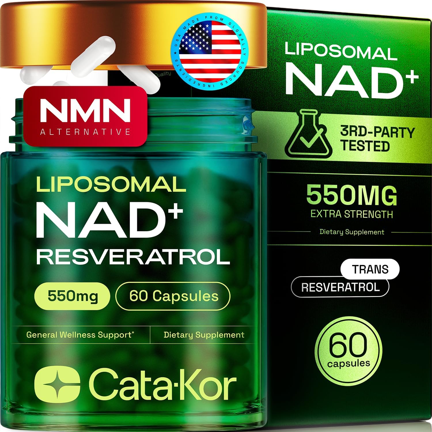 Liposomal NAD+ Supplement with Resveratrol